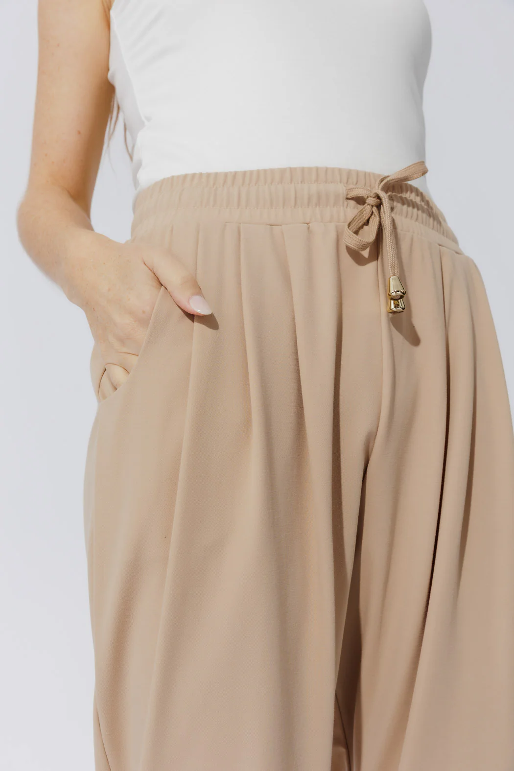 Beige Lux Street Pant - Image 3