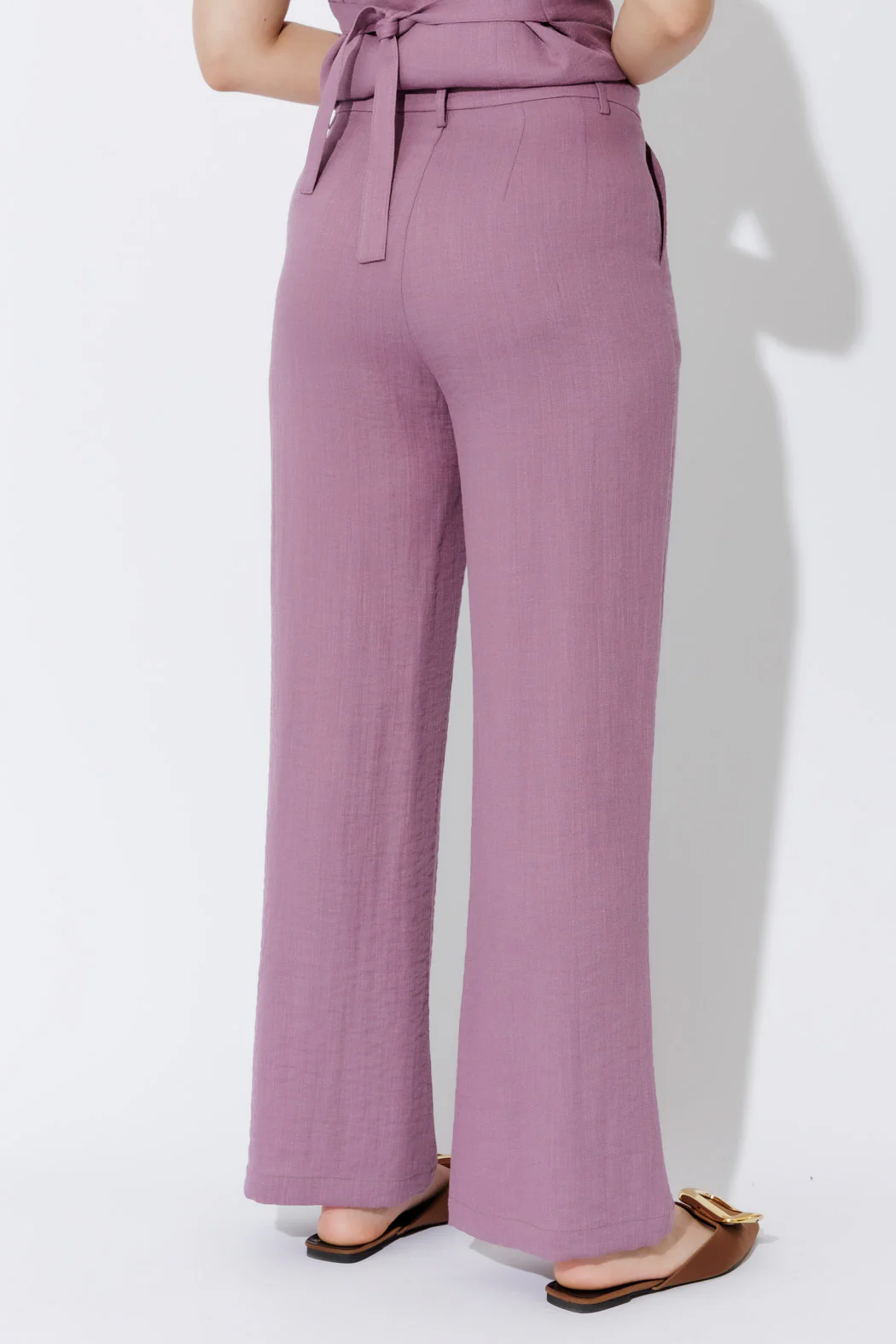 Berry Lyocell Pintuck Pant - Image 4