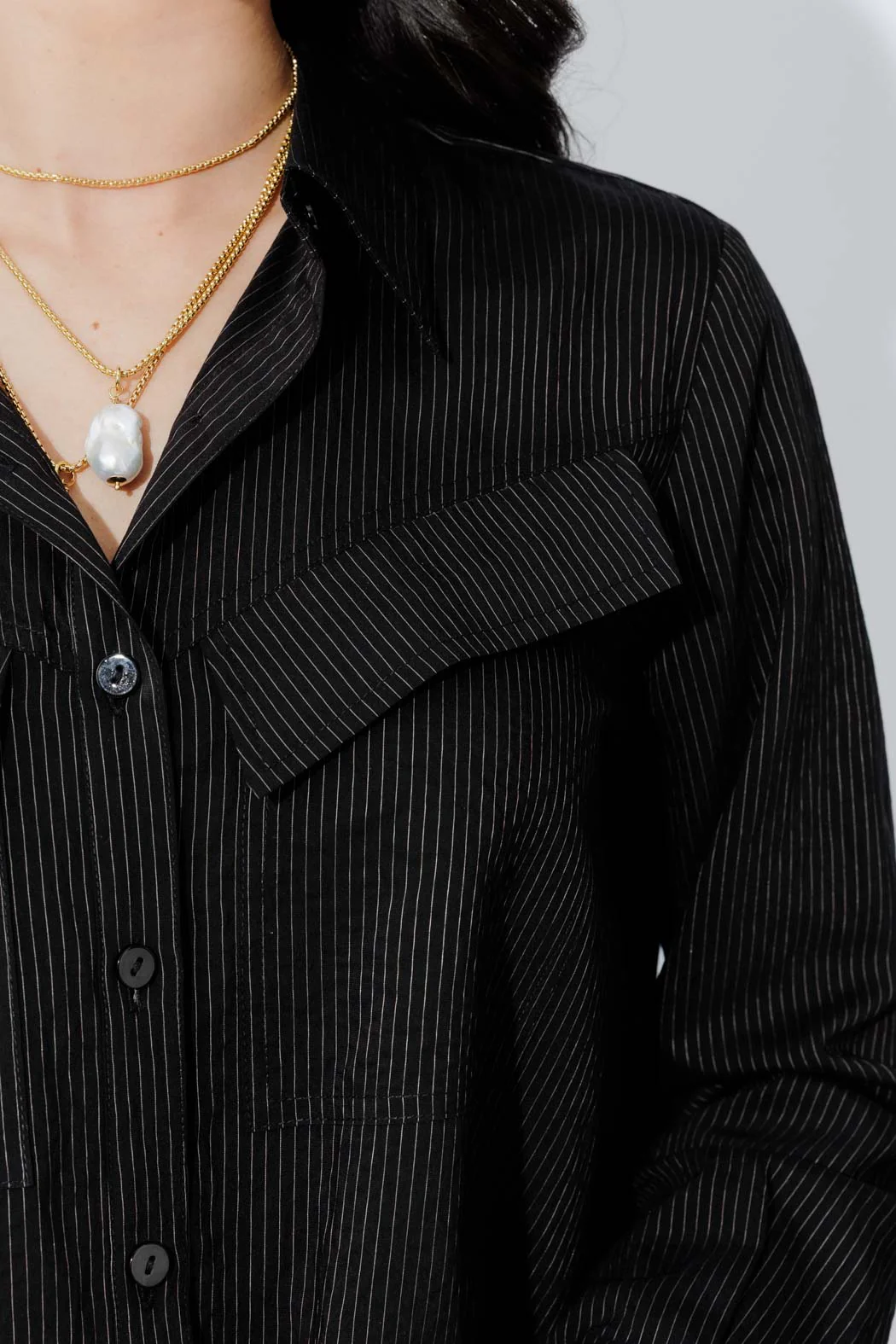 Black Angle Pocket Shirt - Image 10