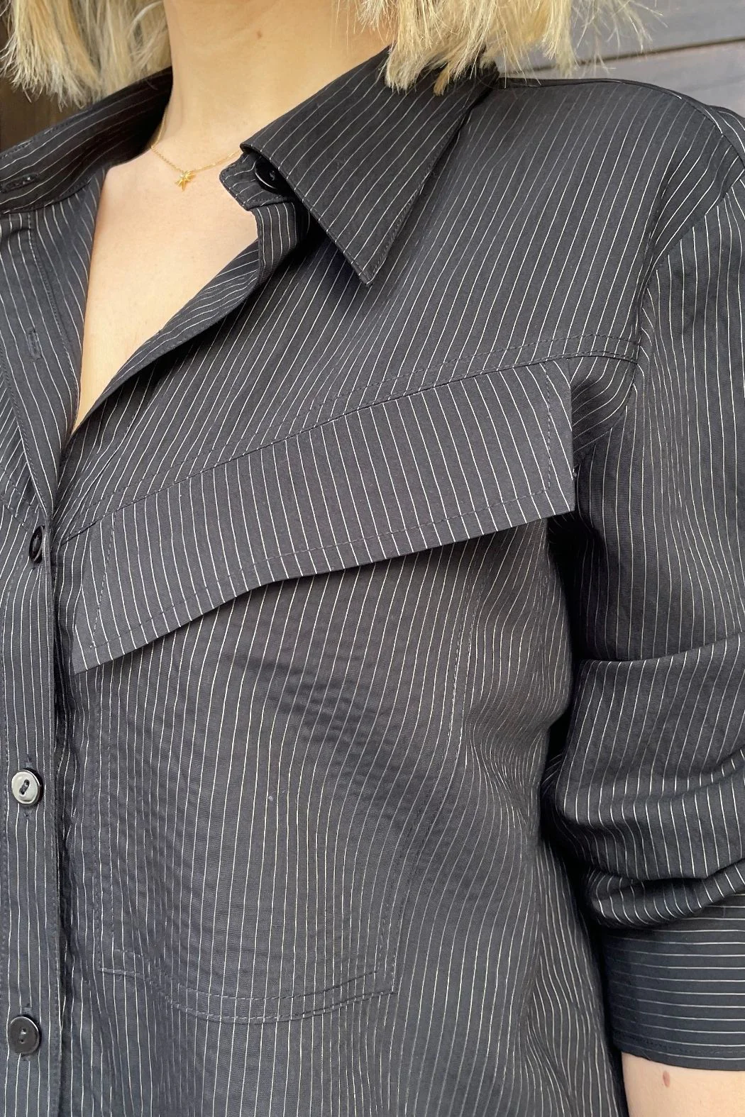 Black Angle Pocket Shirt - Image 3