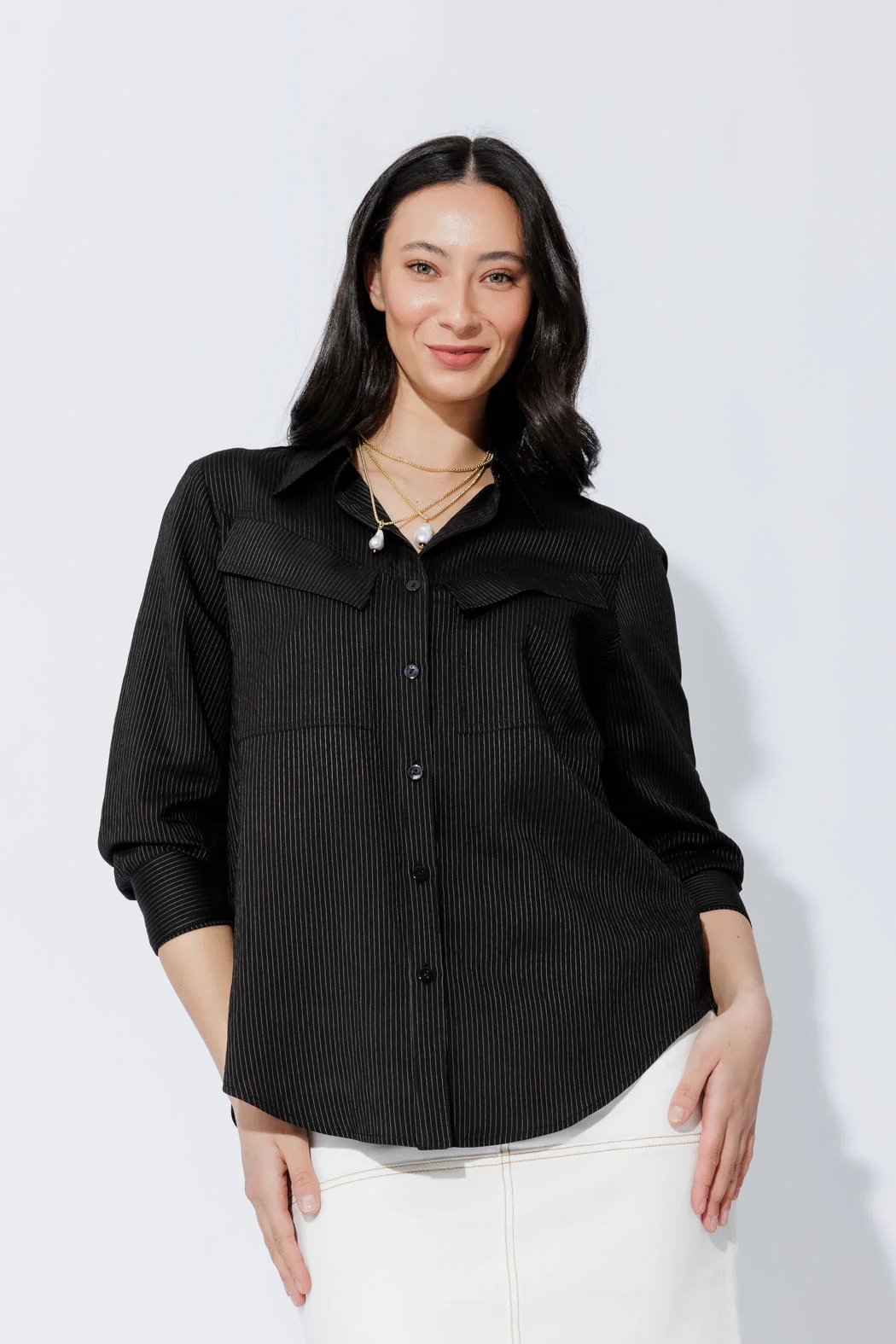 Black Angle Pocket Shirt - Image 4
