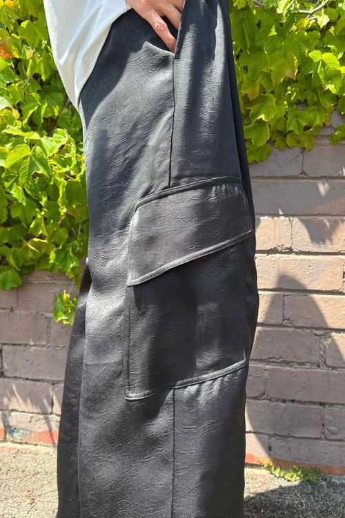 Black Cargo Barrel Pant - Image 3