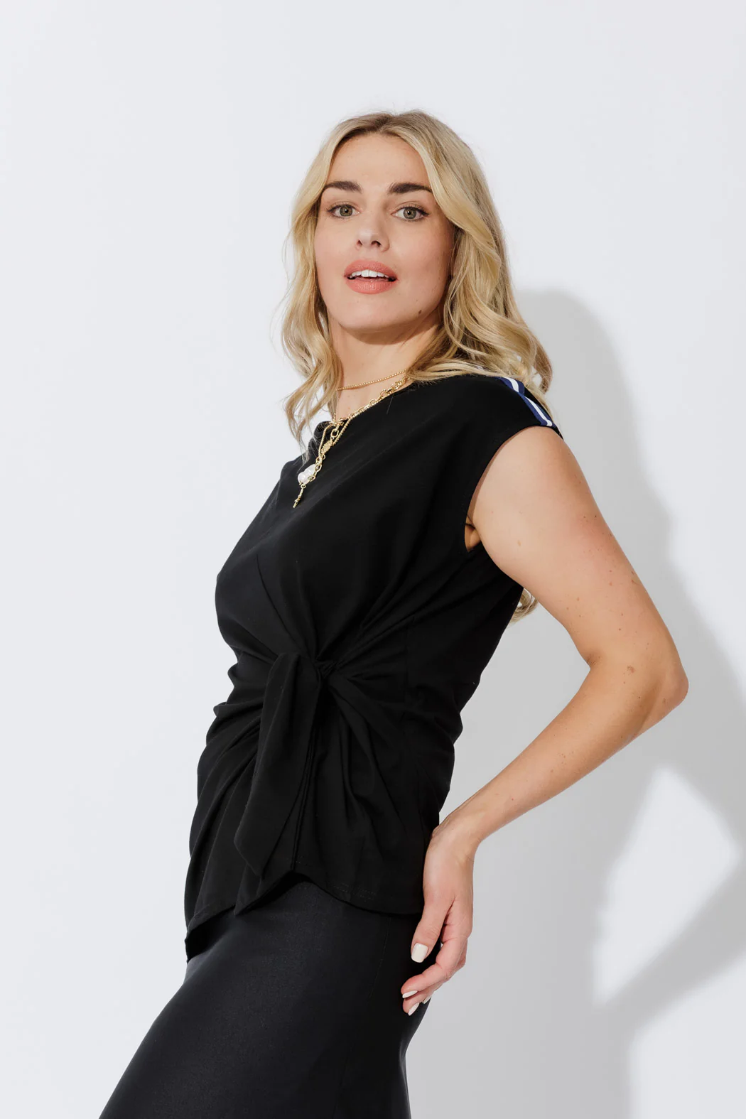 Black Cotton Harlow Top - Image 9