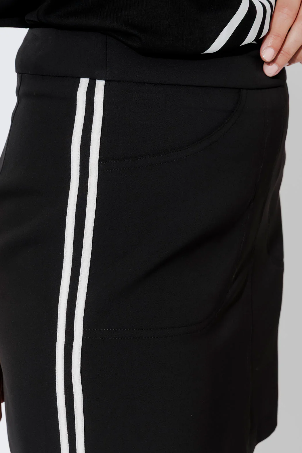 Black Euro Sport Mini Skirt - Image 3