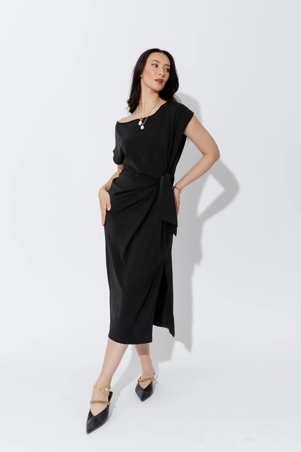 Black Luxury Harlow Dress - Image 4