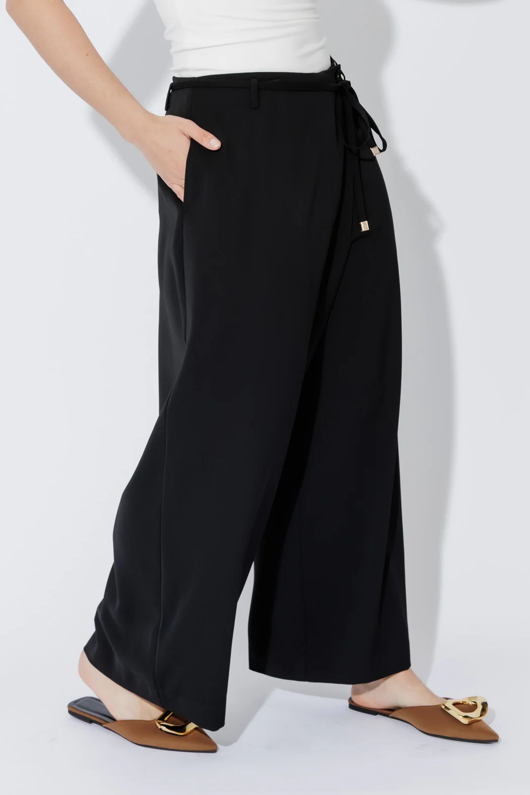 Black Side Tie Pant - Image 5