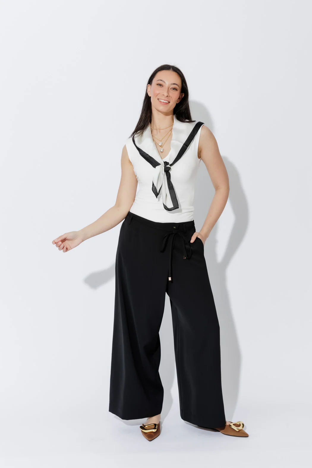 Black Side Tie Pant - Image 7