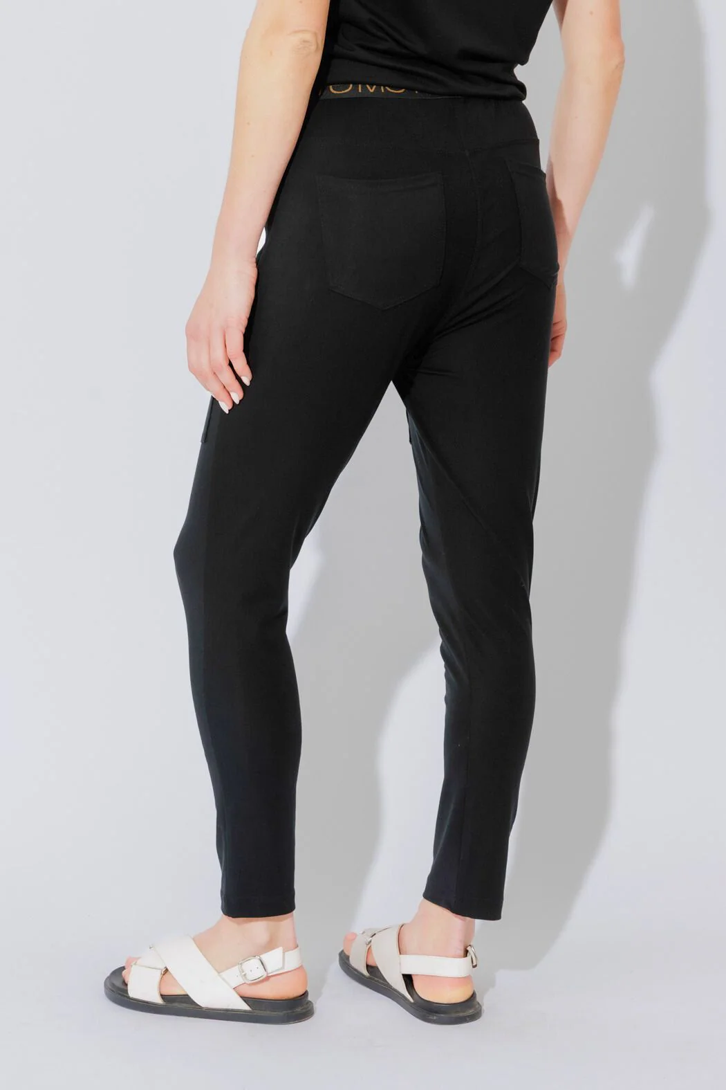 Black Tencel Pull On Cargo Pant - Image 10