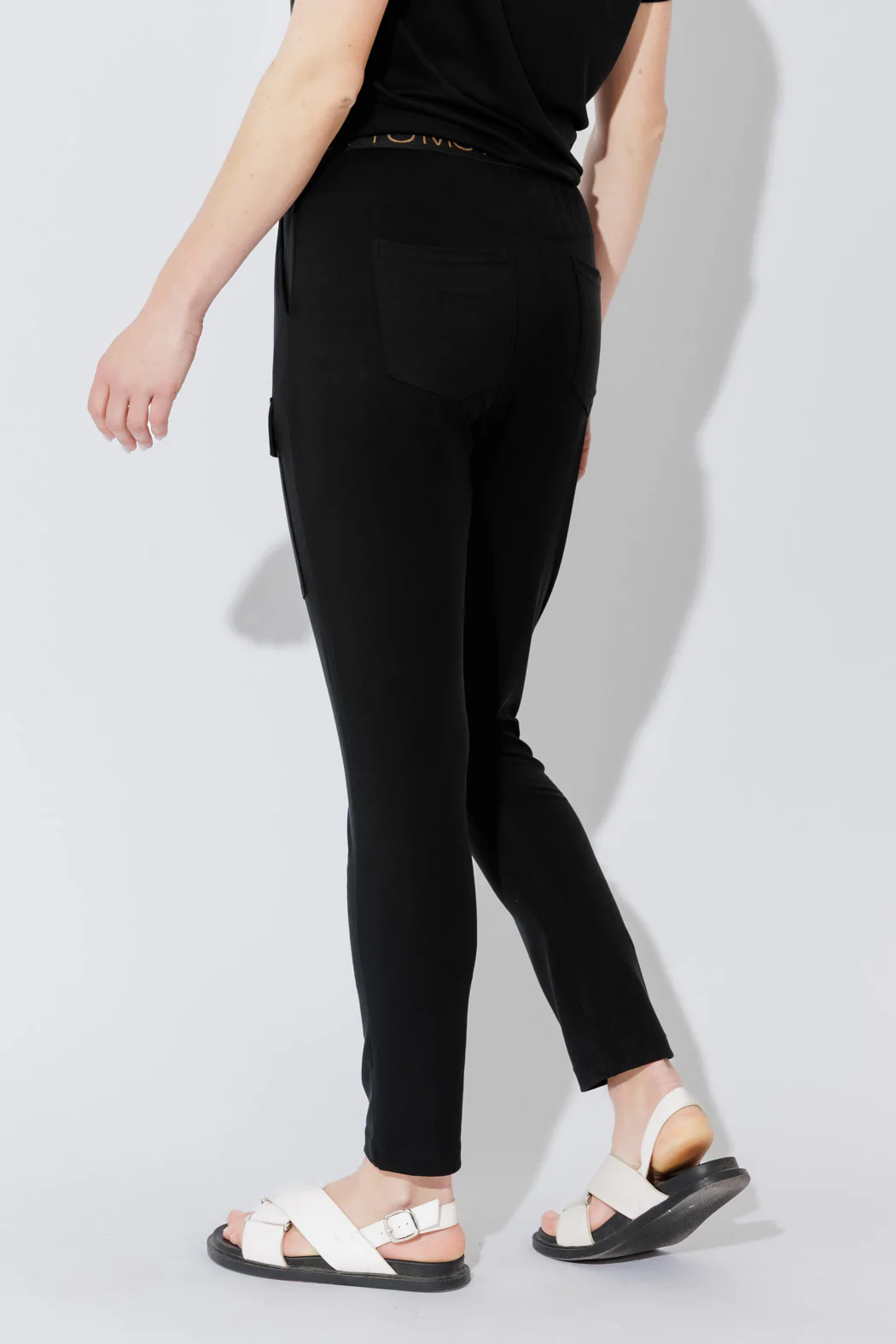 Black Tencel Pull On Cargo Pant - Image 11