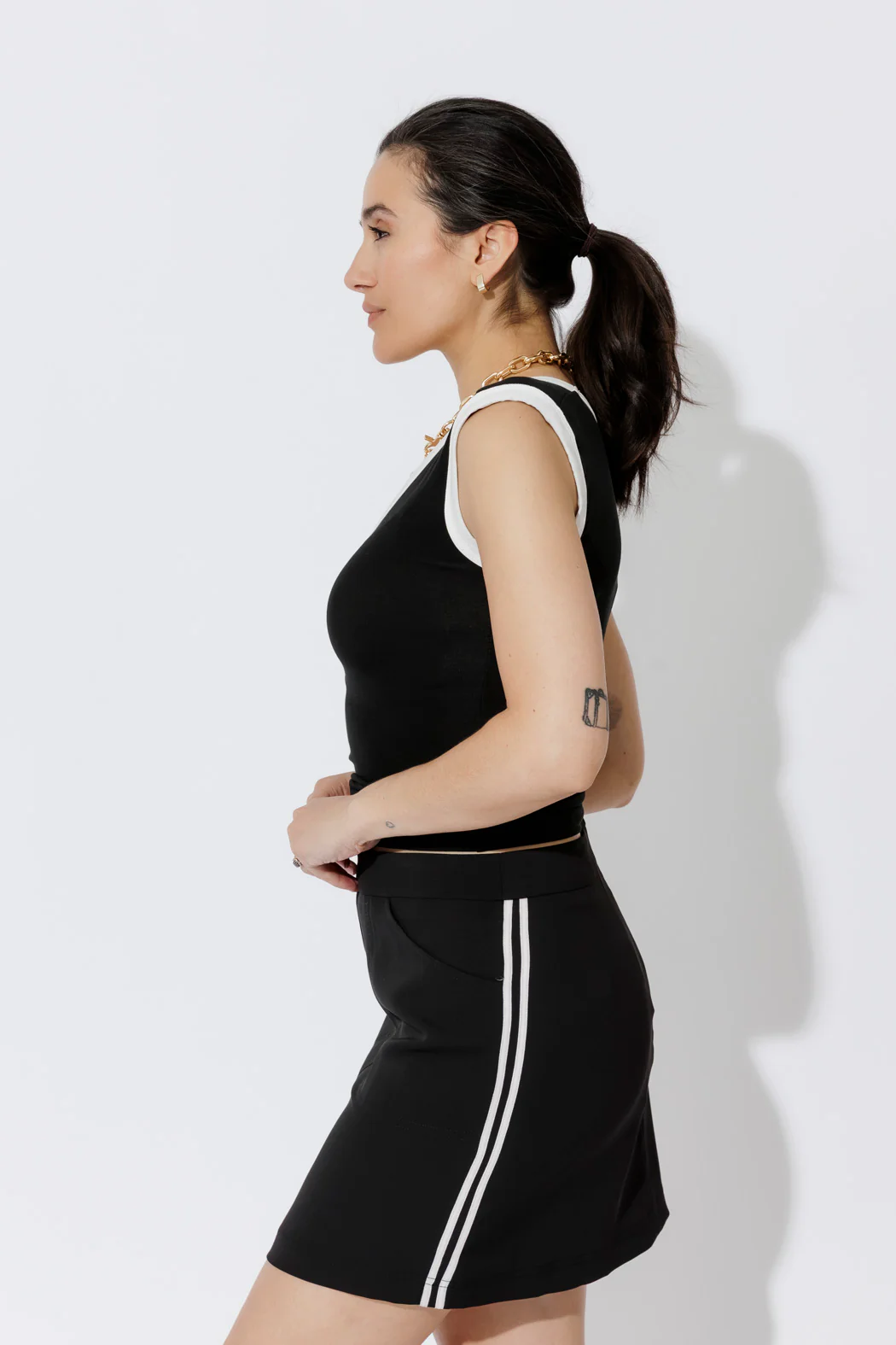 Black Tencel Trim Cami - Image 4