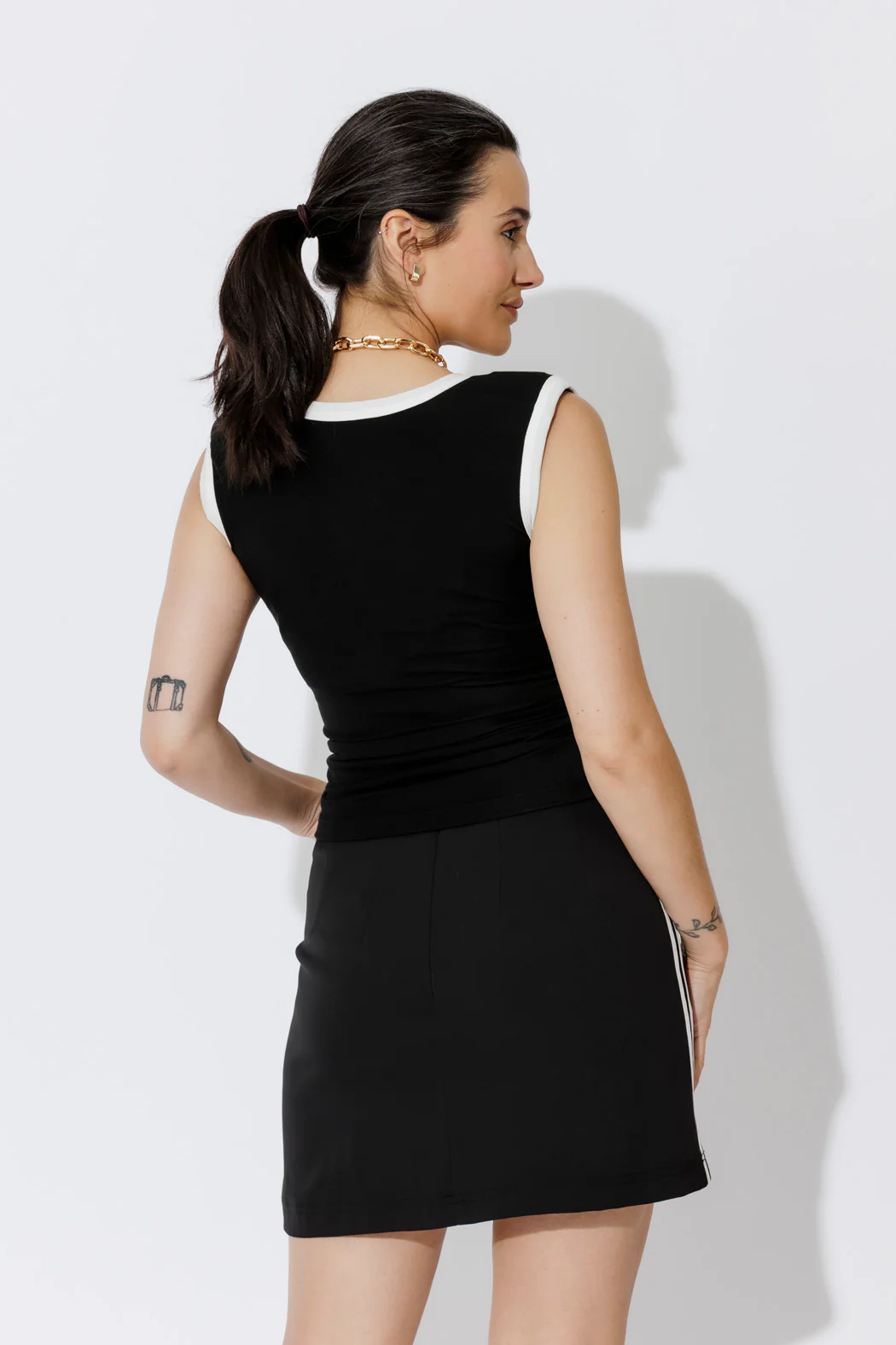 Black Tencel Trim Cami - Image 5