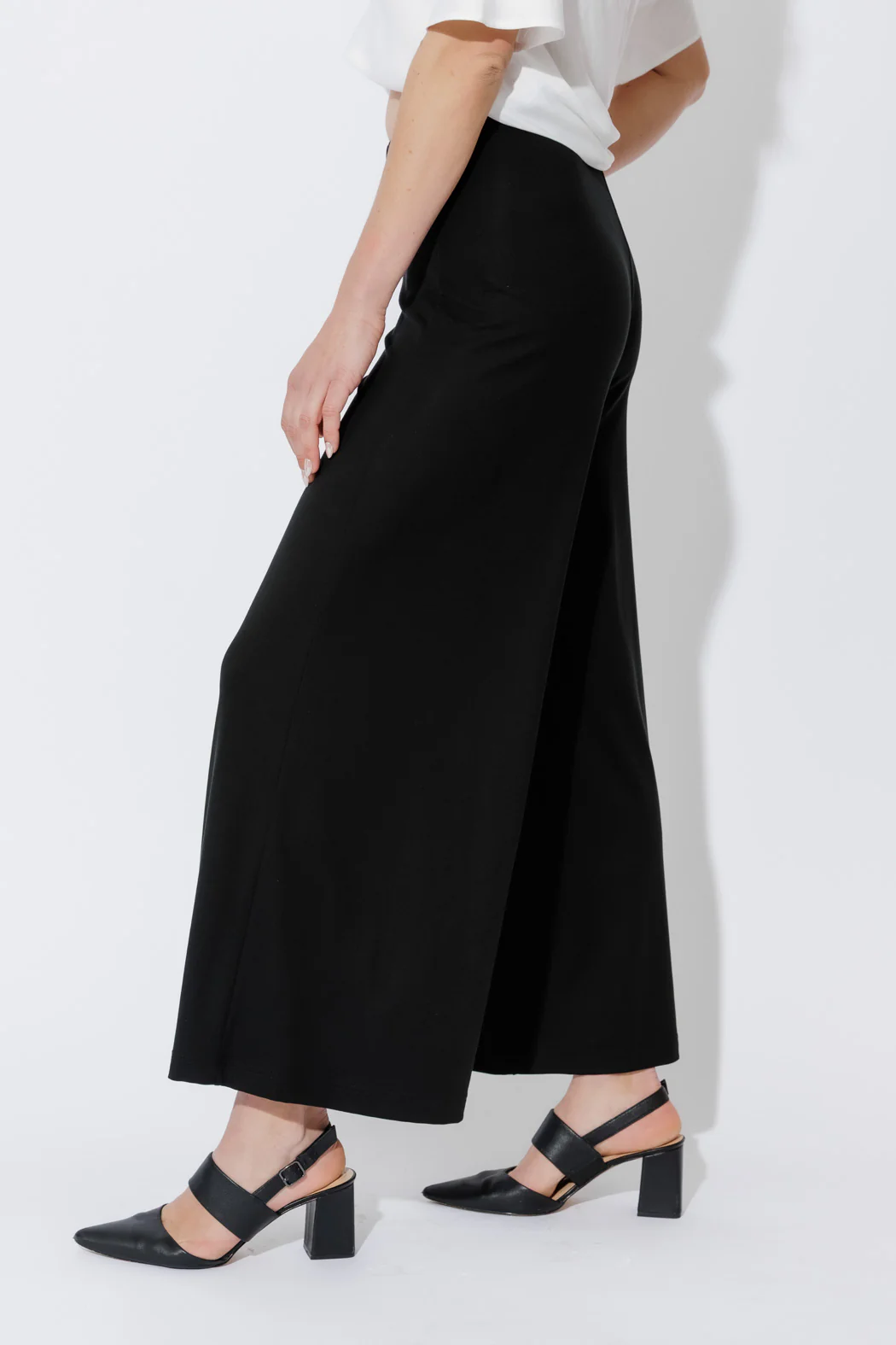 Black Tencel Wide Leg Pant - Image 3