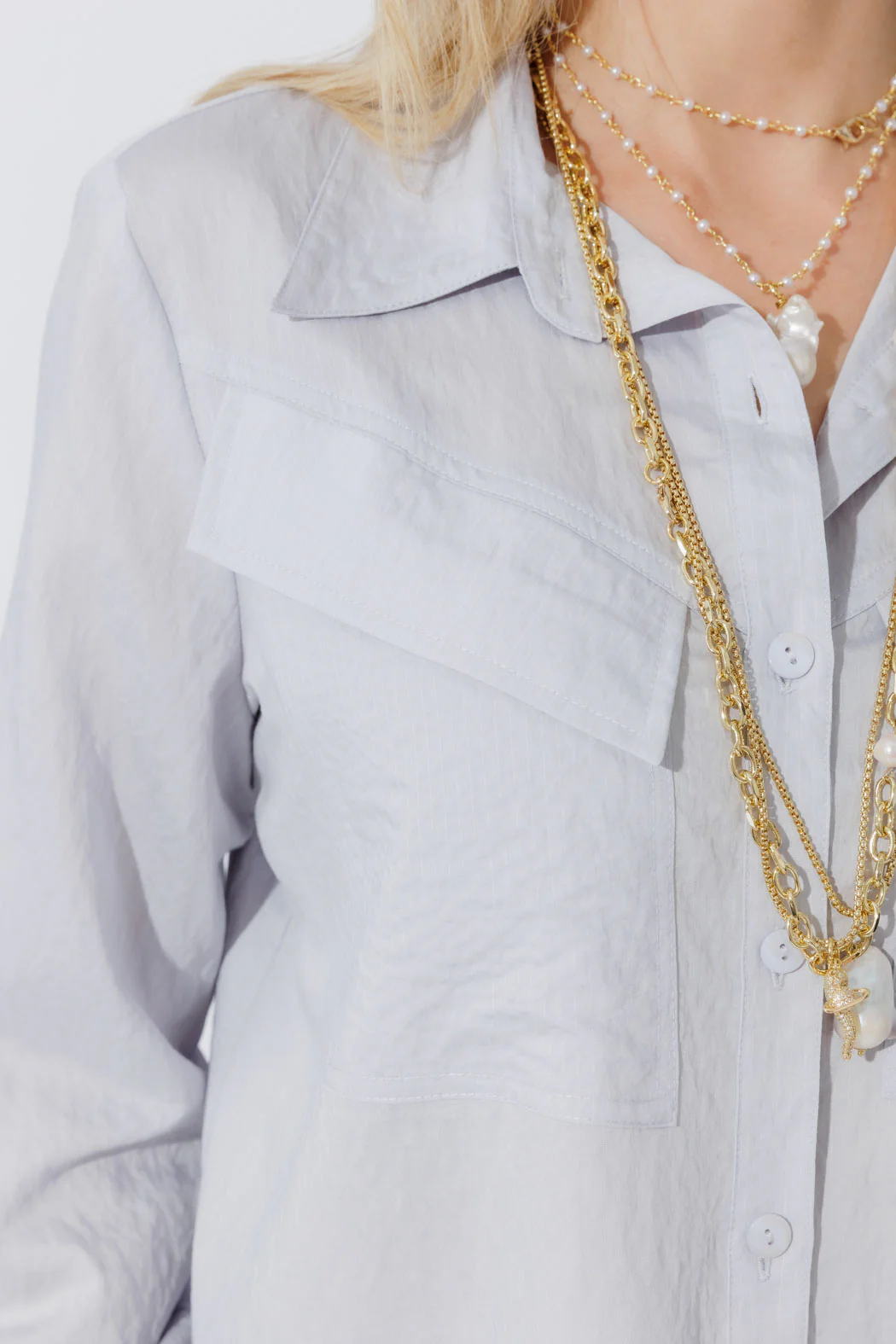 Blue Angle Pocket Shirt - Image 6