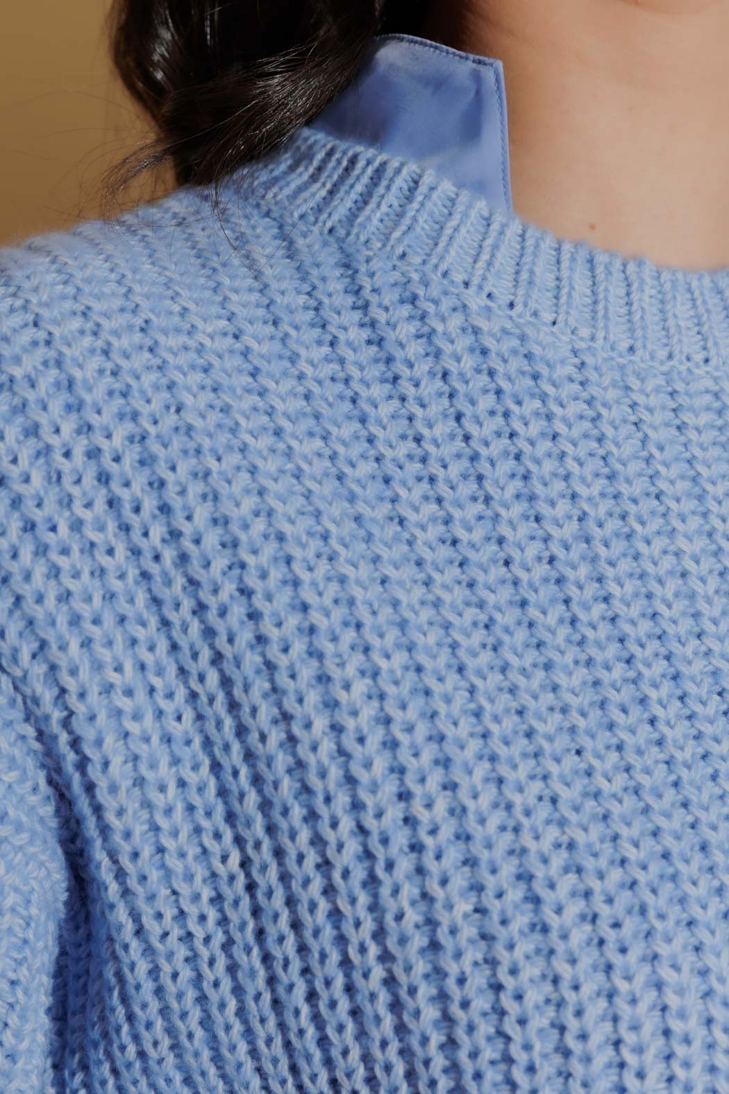 Blue Chunky Jumper Blue S - Image 3
