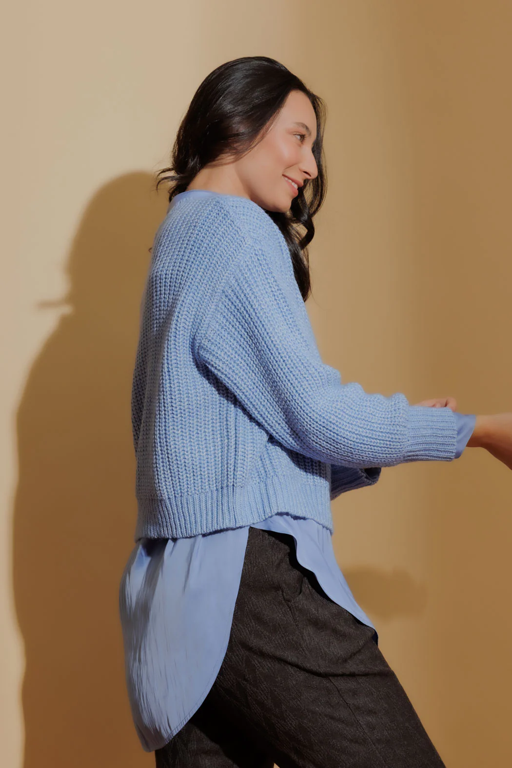 Blue Chunky Jumper Blue S - Image 4