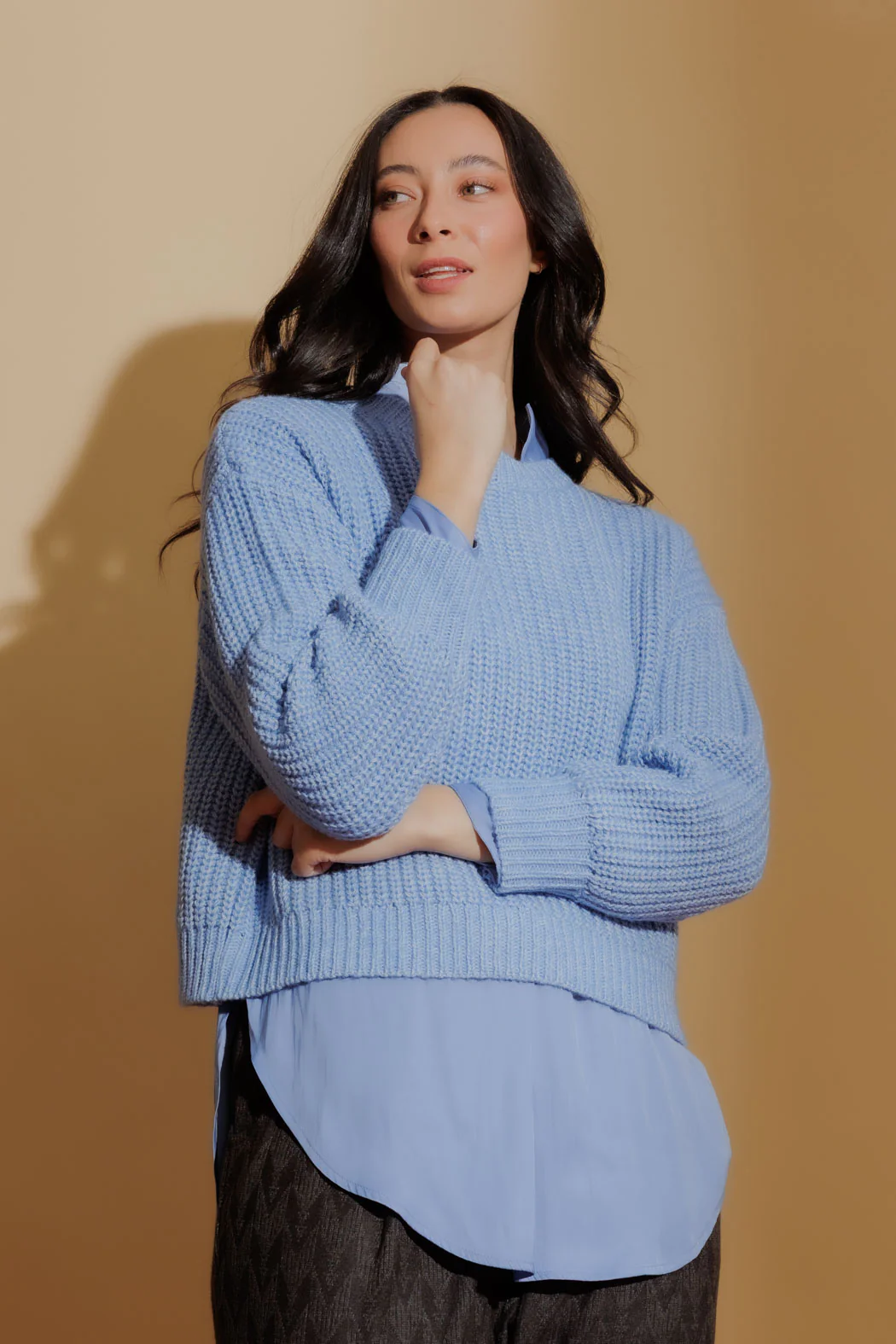 Blue Chunky Jumper Blue S - Image 5