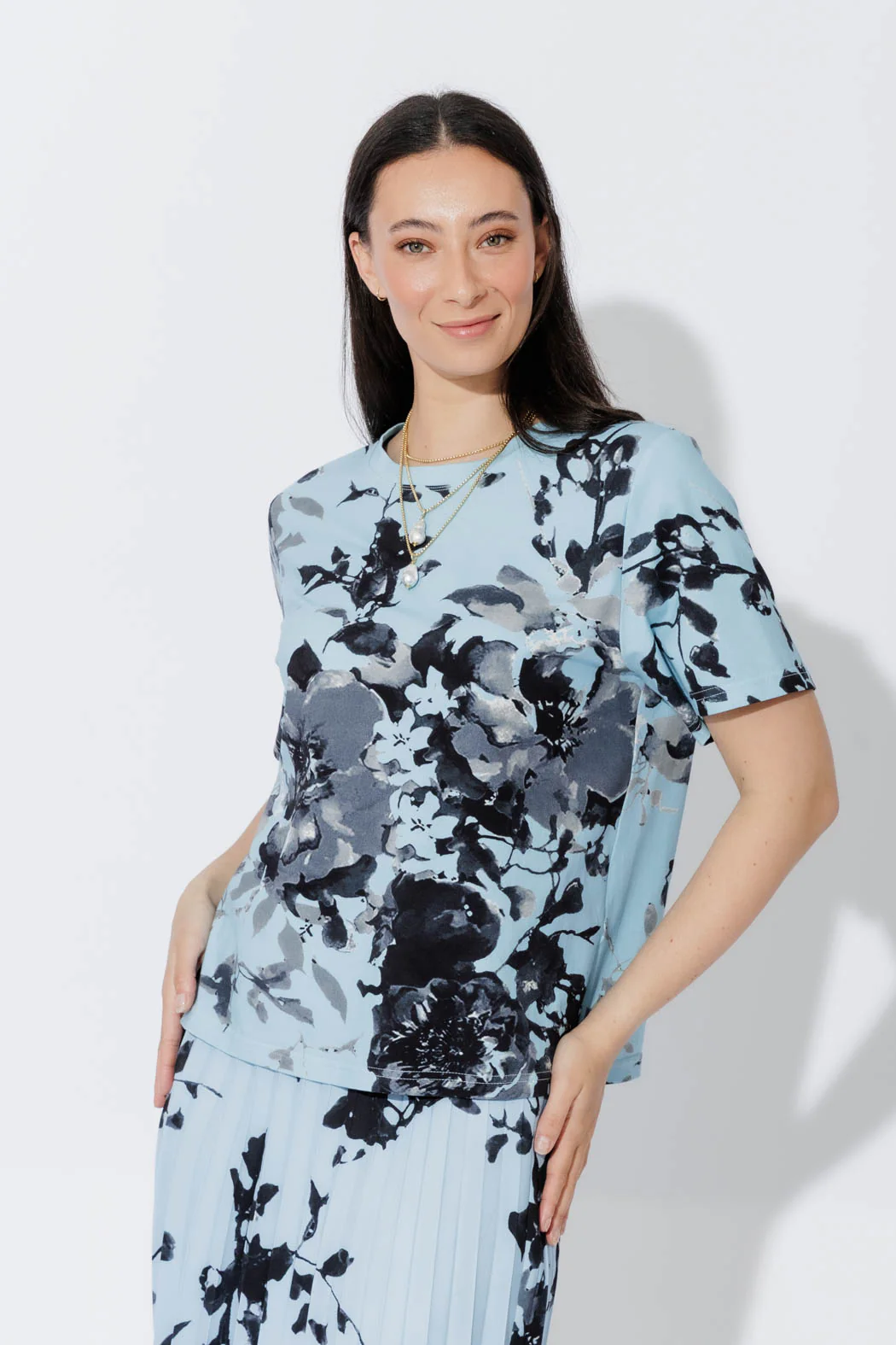 Blue Floral T-Shirt - Image 3