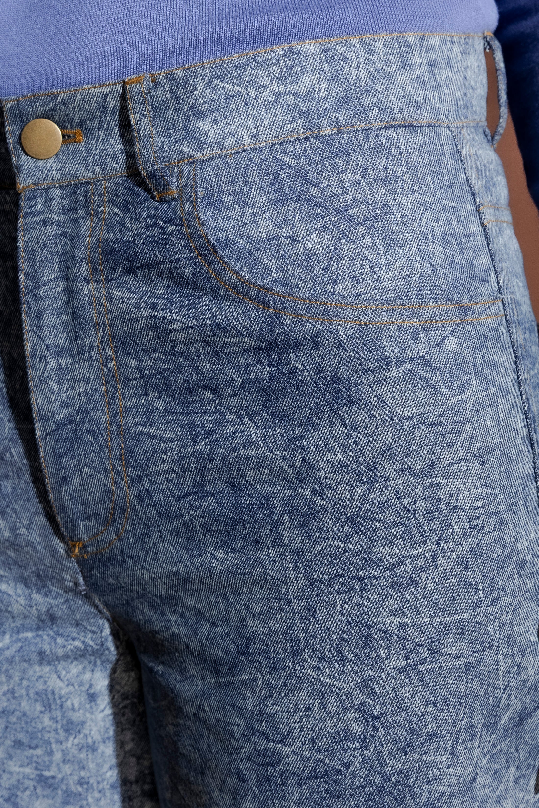 Blue Marble Denim Barrel Jean - Image 8