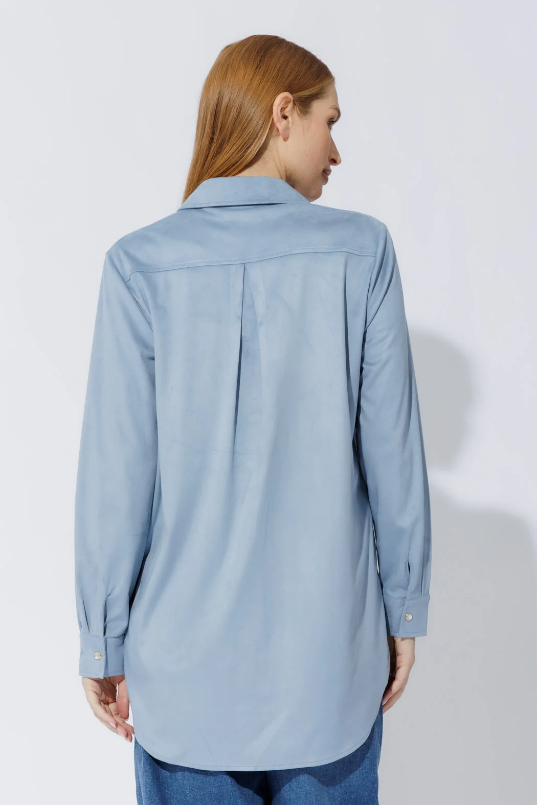 Blue Suede Overshirt - Image 5