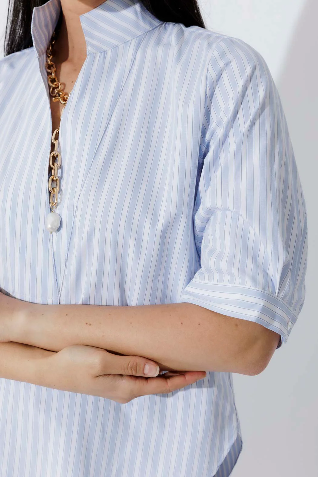 Blue/White Milan Blogger Shirt - Image 5