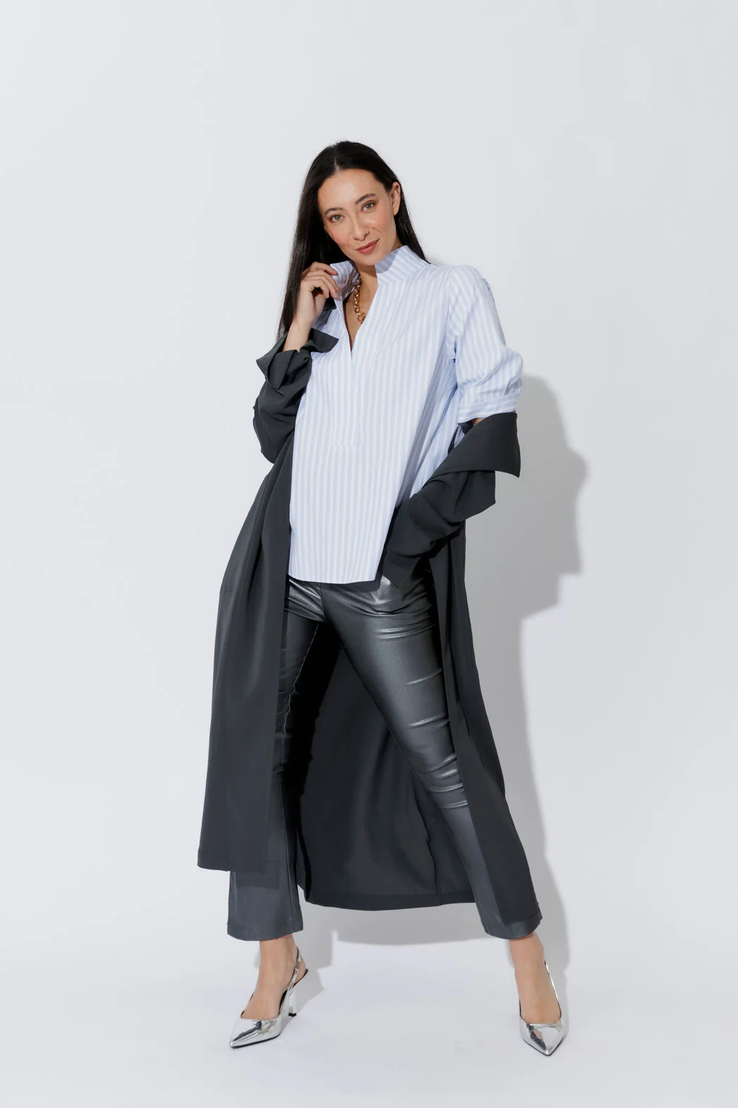 Blue/White Milan Blogger Shirt - Image 7