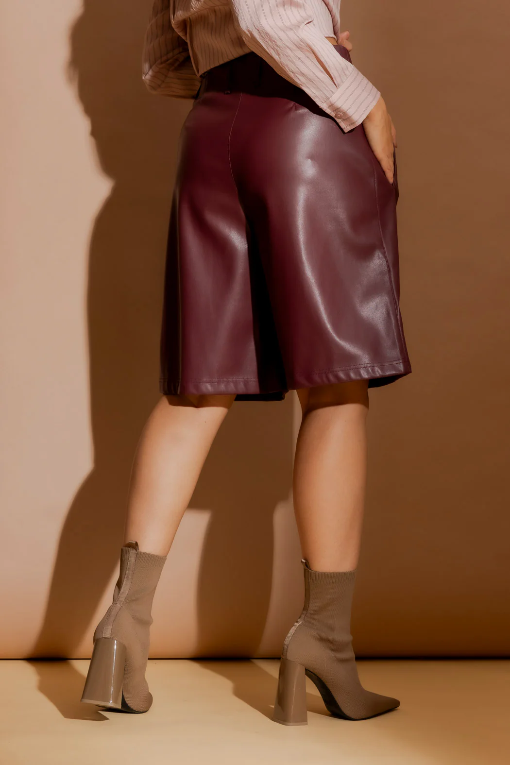 Burgundy Pu Cleo Short - Image 6