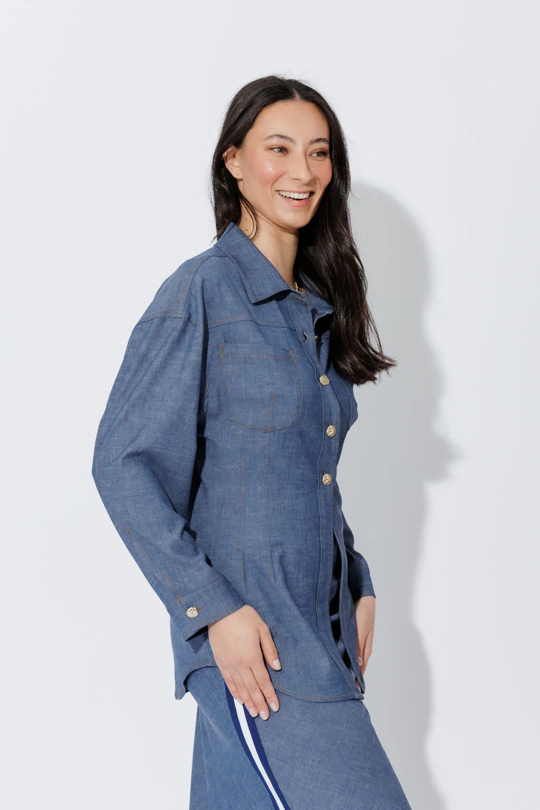 Chambray Hourglass Jacket - Image 5