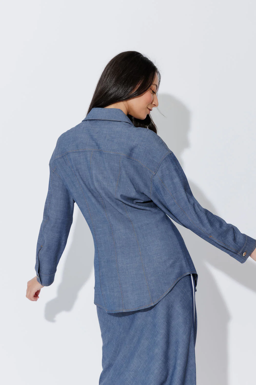 Chambray Hourglass Jacket - Image 8