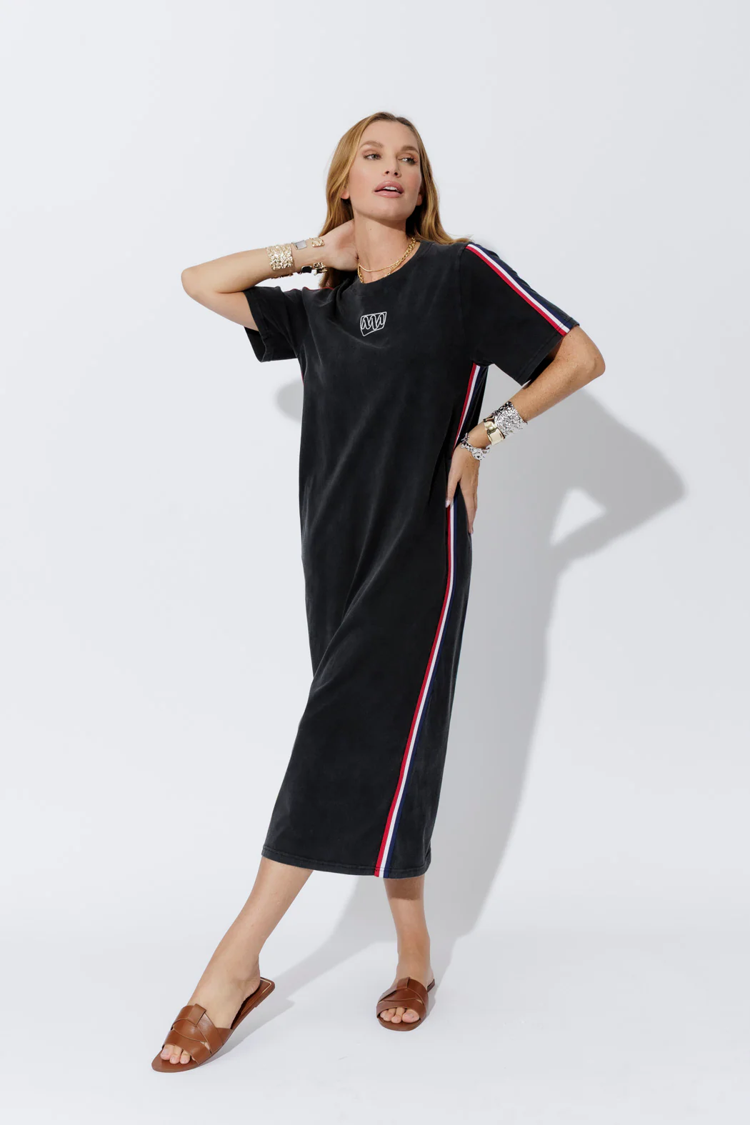 Charcoal Washed Cotton Sport Dress - Image 3