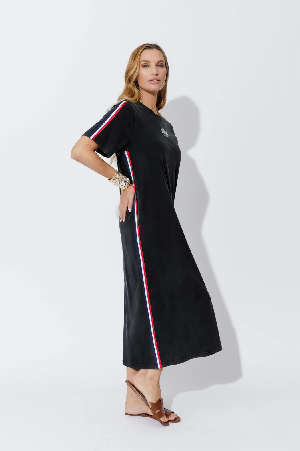 Charcoal Washed Cotton Sport Dress - Image 4