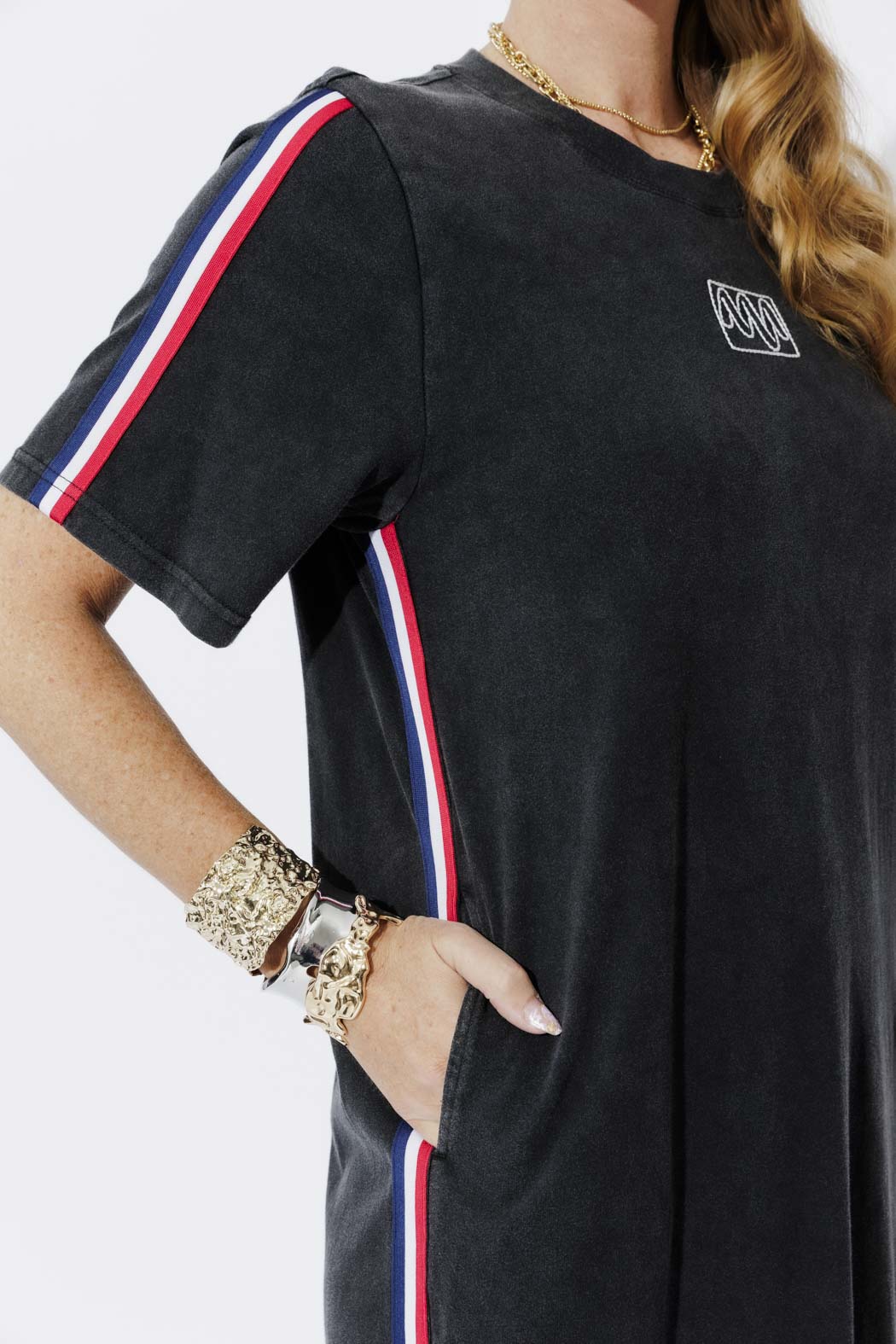 Charcoal Washed Cotton Sport Dress - Image 6