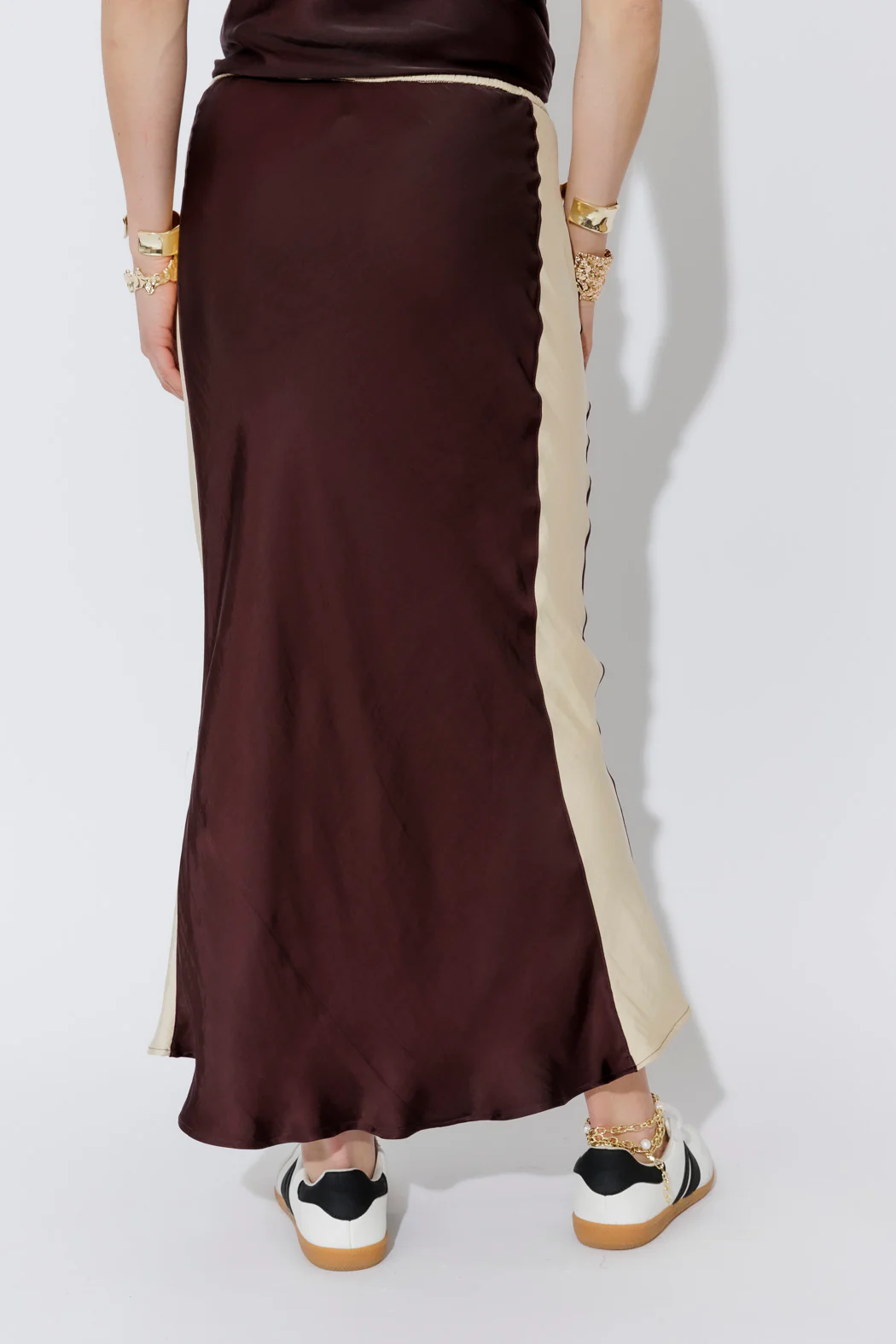 Chocolate Glow Bias Panel Skirt - Image 5