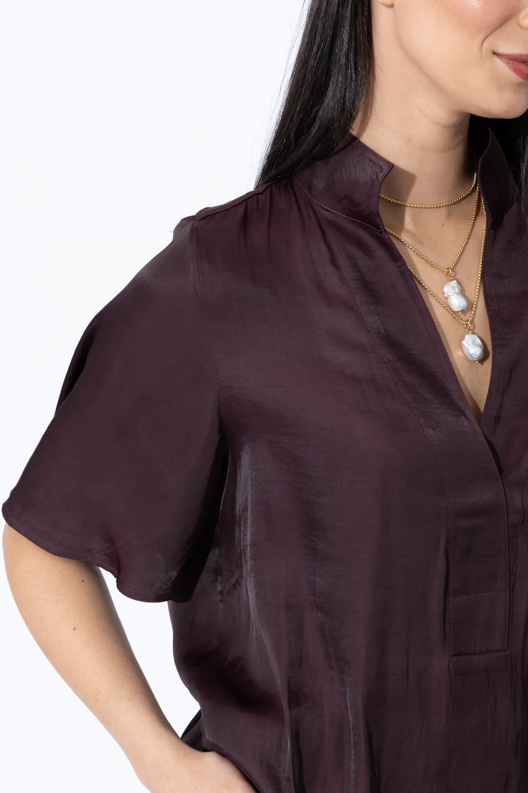 Chocolate Milan Fluted Blogger Shirt - Image 6