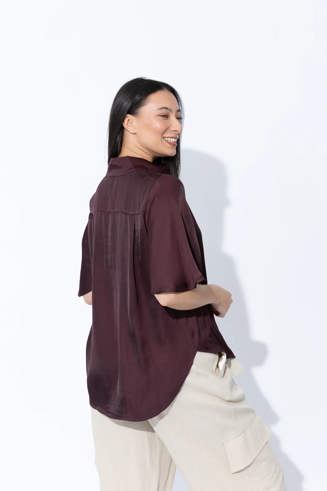 Chocolate Milan Fluted Blogger Shirt - Image 8