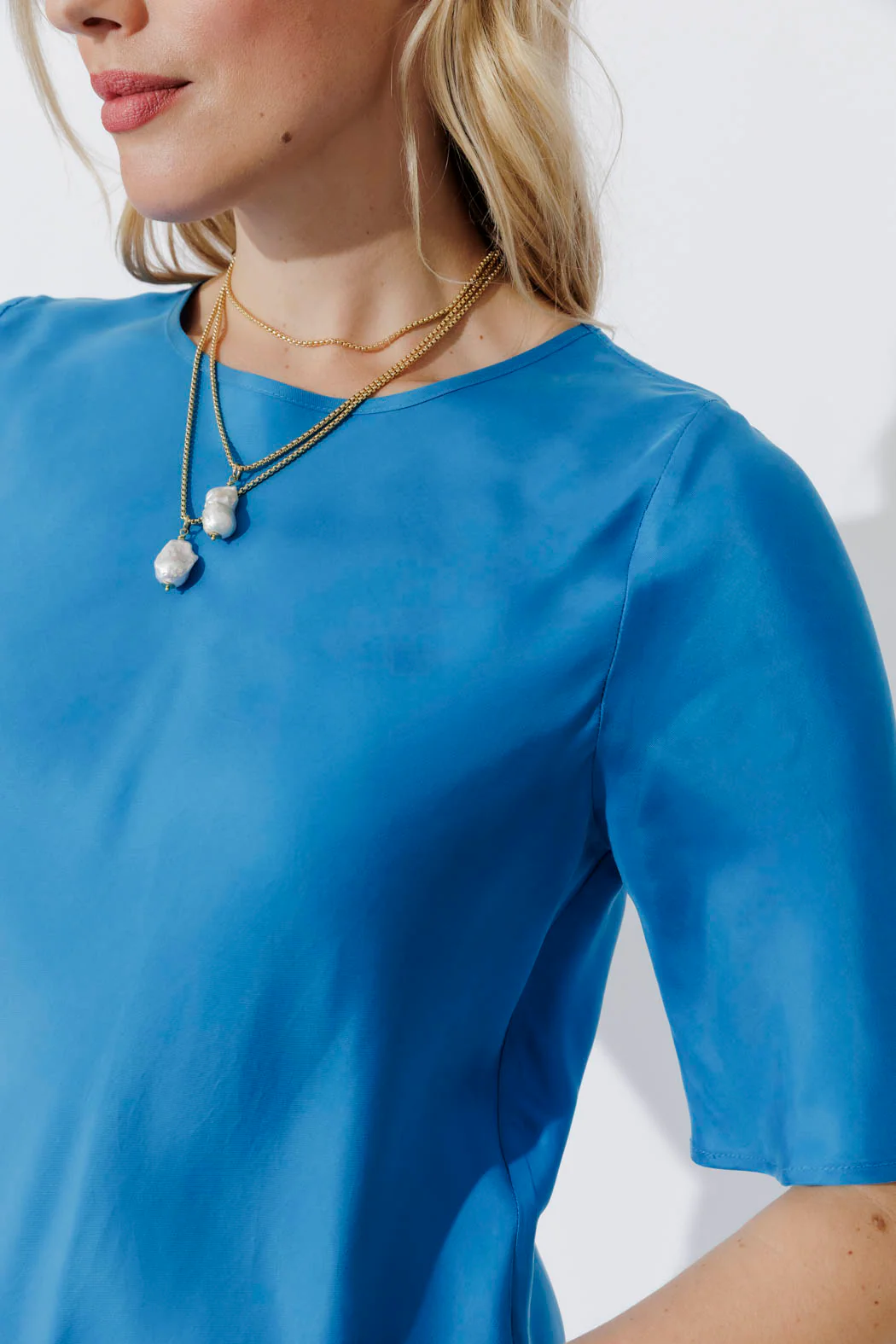 Cobalt Cupro Bias Top - Image 4