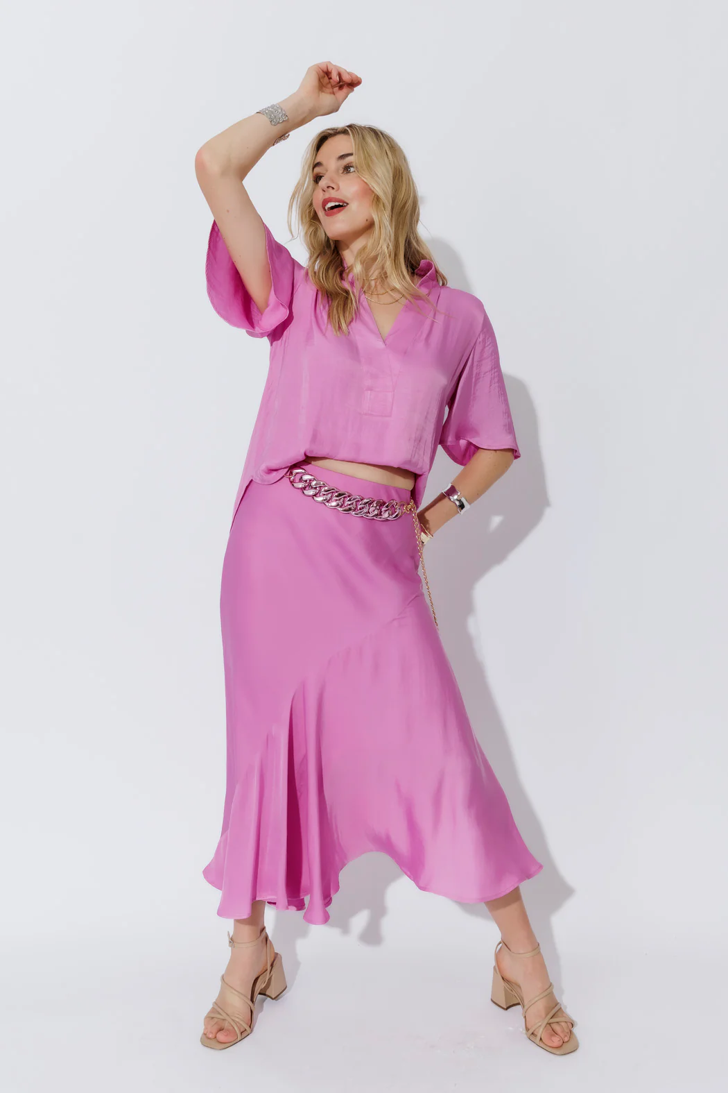 Cool Pink Glow Flounce Skirt - Image 4