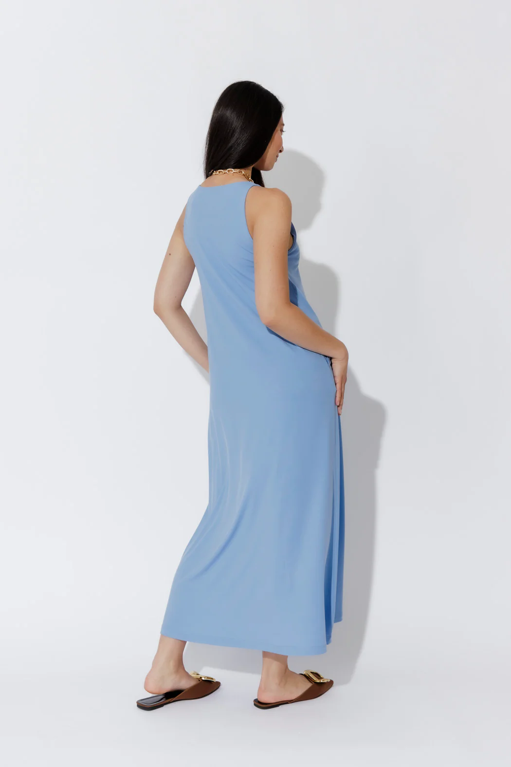 Cornflower Tencel Maxi Dress - Image 10