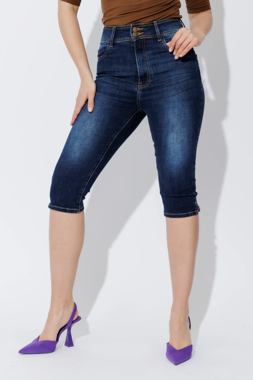Dark Denim Miracle Capri Jean - Image 3
