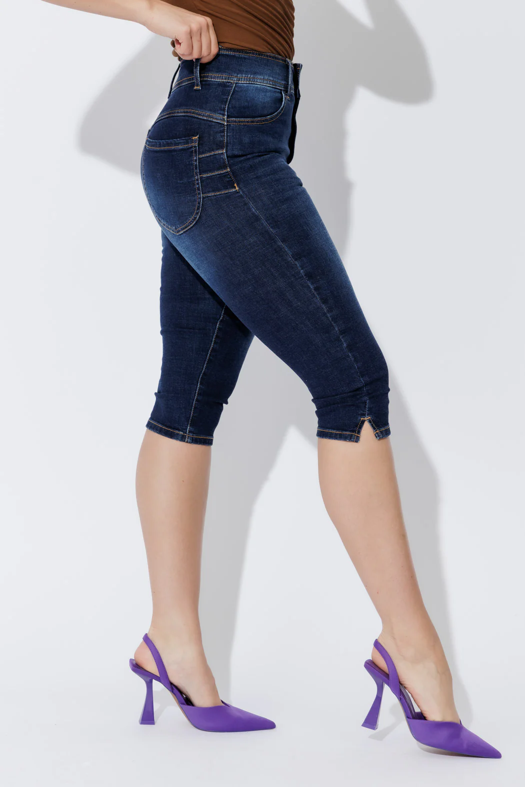 Dark Denim Miracle Capri Jean - Image 5