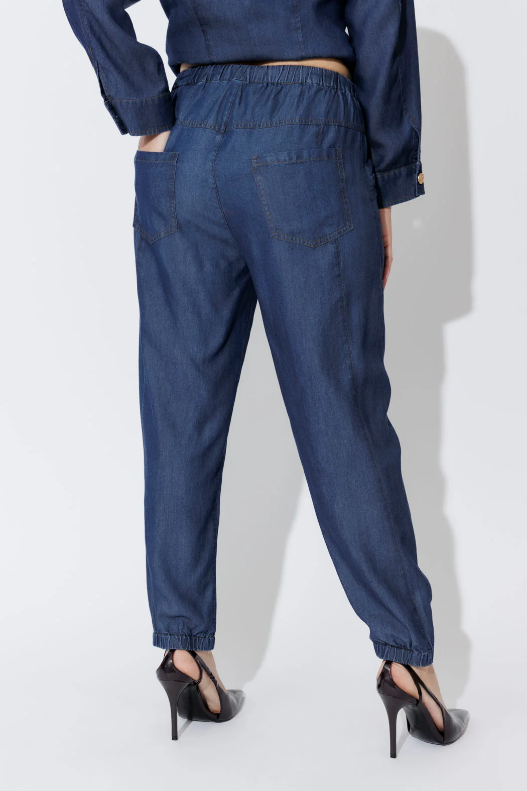 Dark Denim Tencel Jogger Pant - Image 6