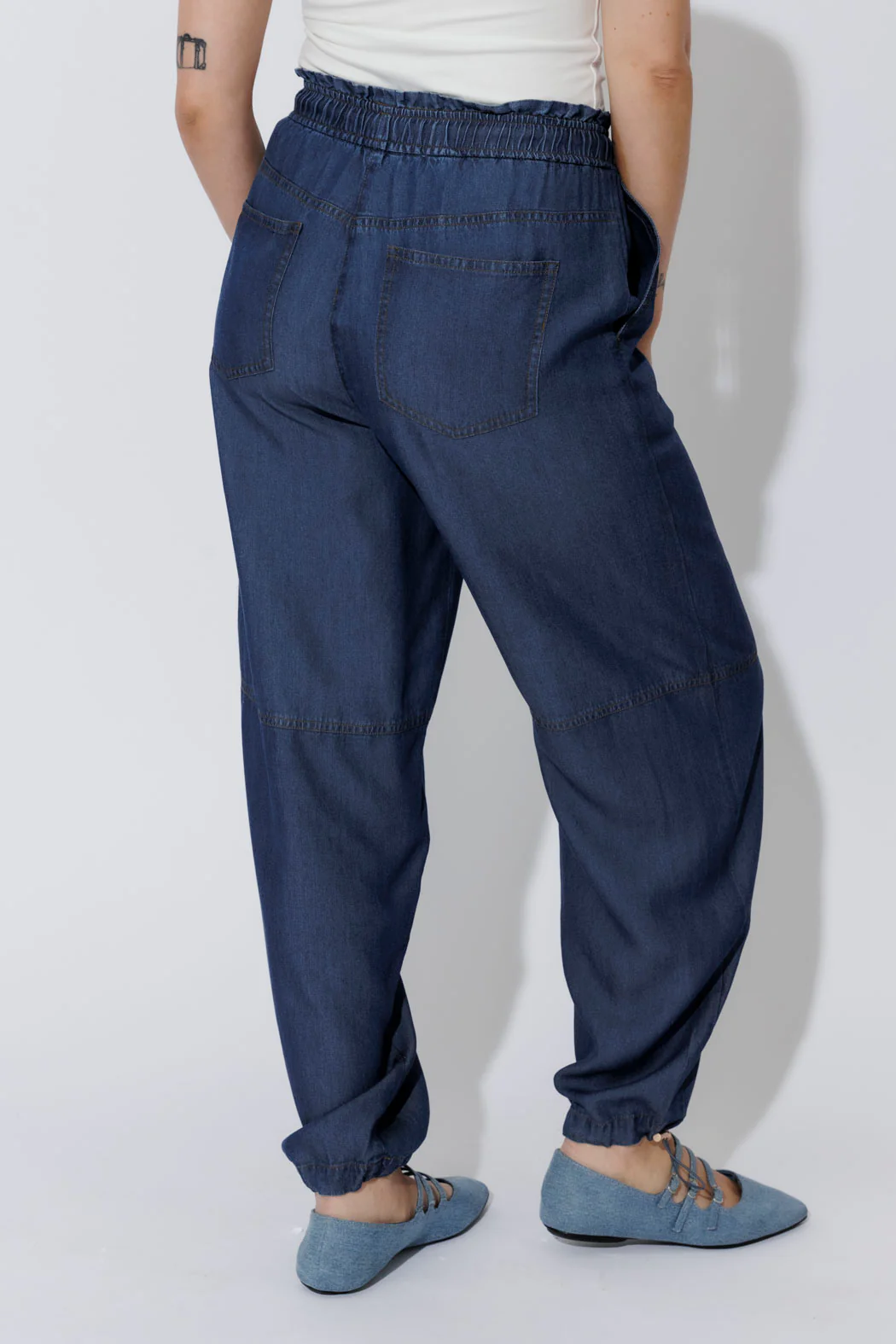 Dark Denim Tencel Shell Pant - Image 5