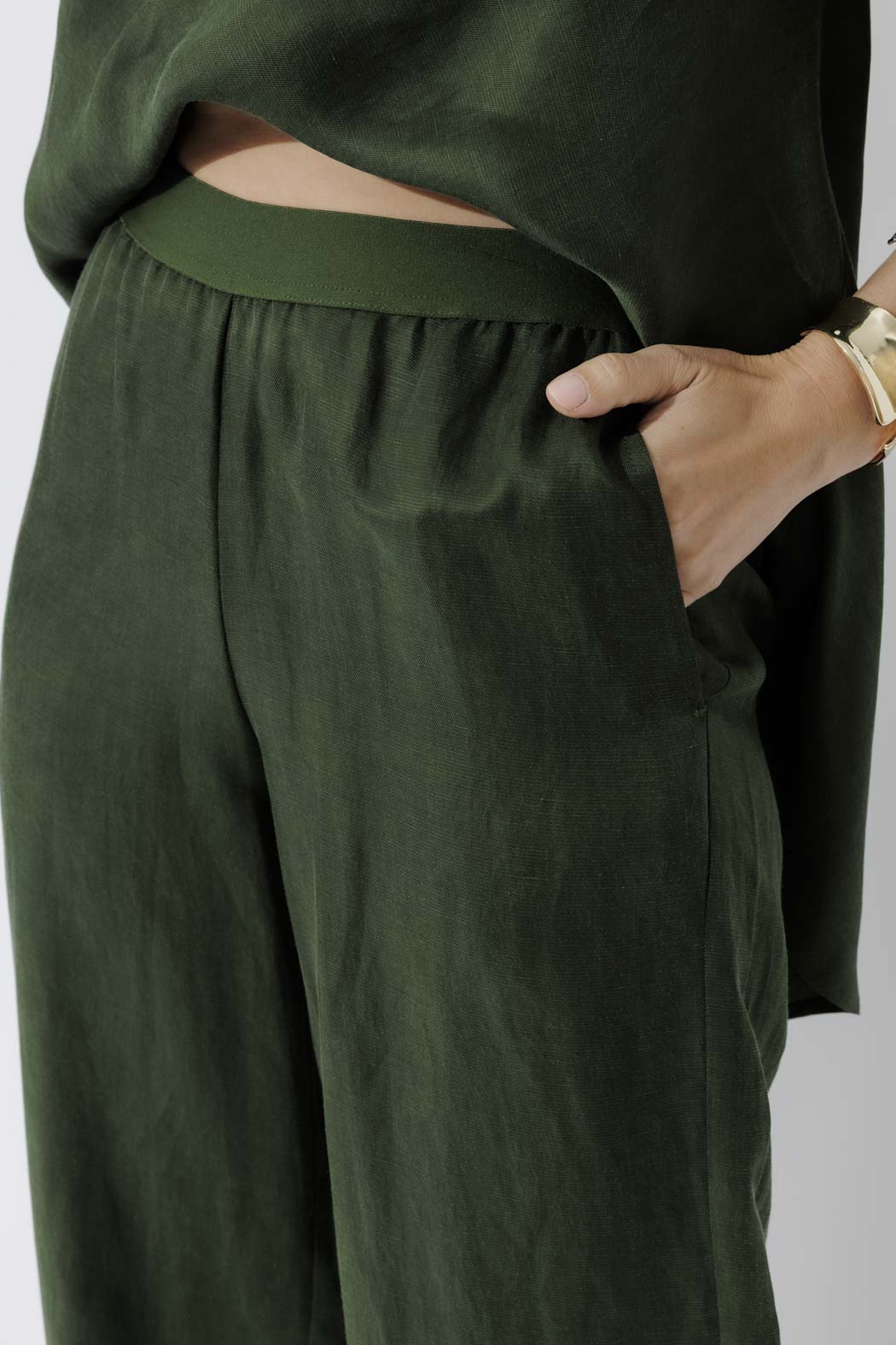 Forest Cupro/Linen Floaty Pant - Image 6
