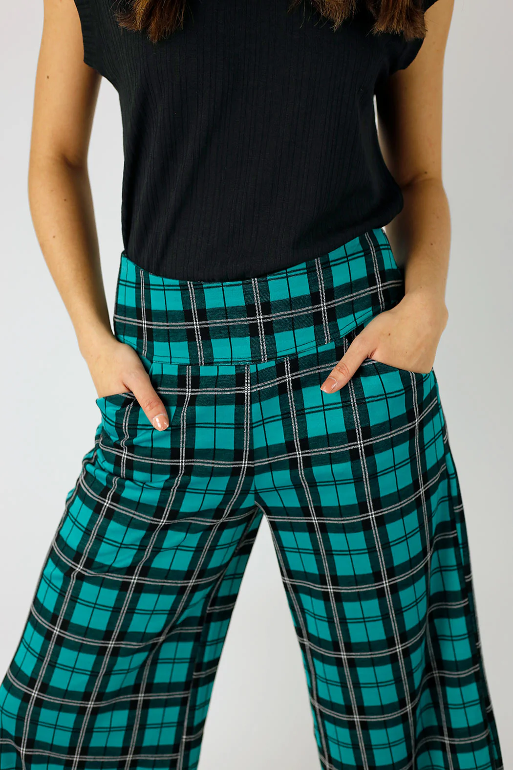 Green Check Jet Culotte - FINAL SALE - Image 3