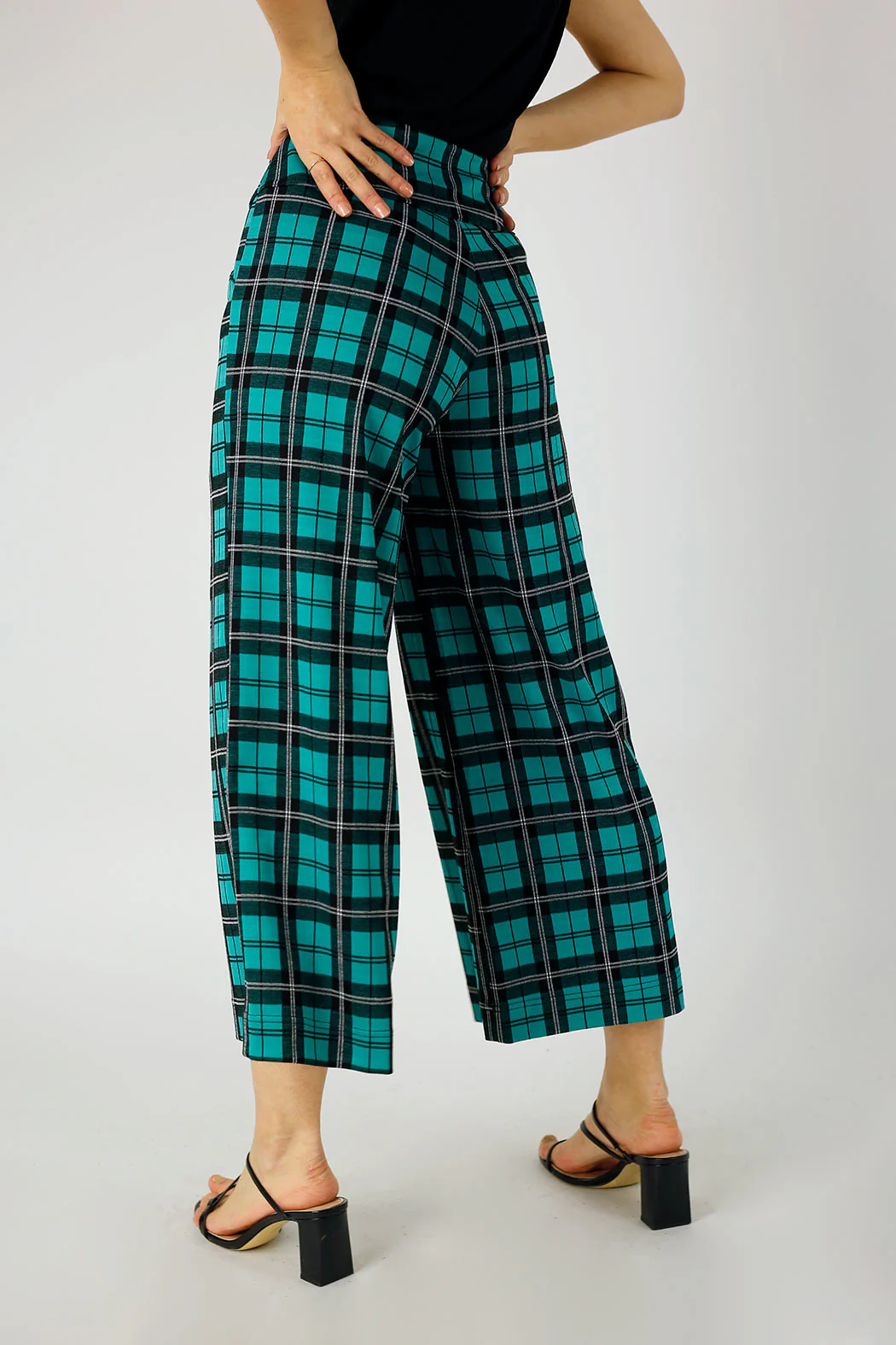 Green Check Jet Culotte - FINAL SALE - Image 4