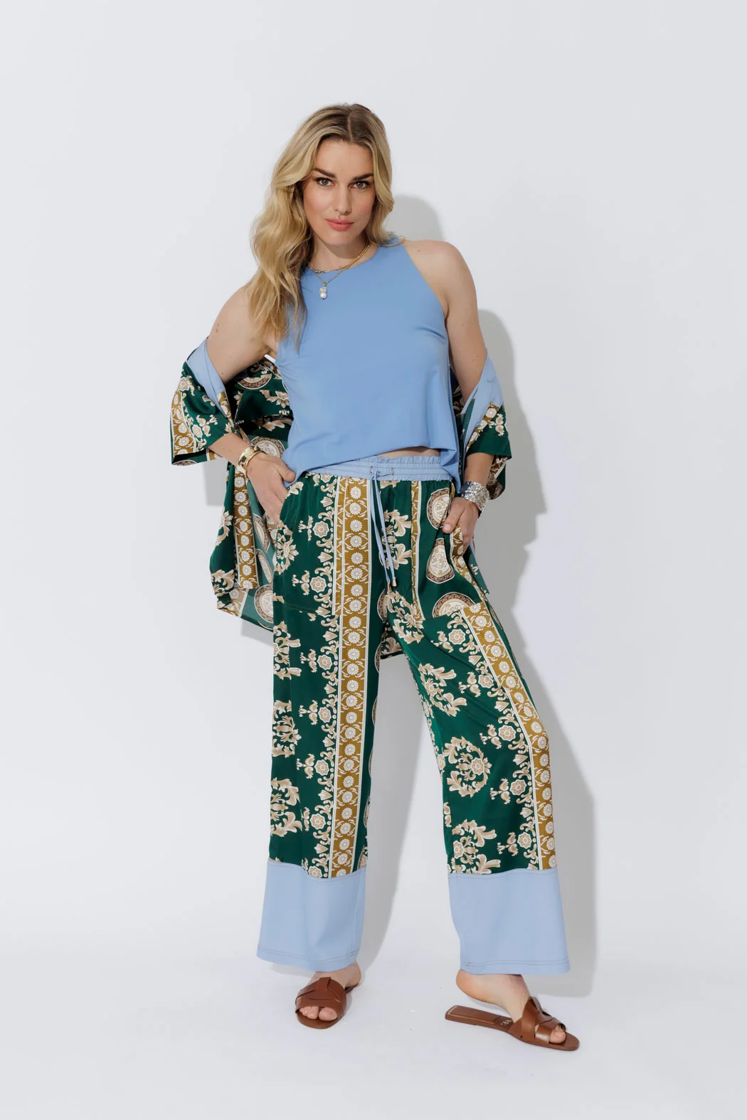 Green Contrast Pant - Image 4