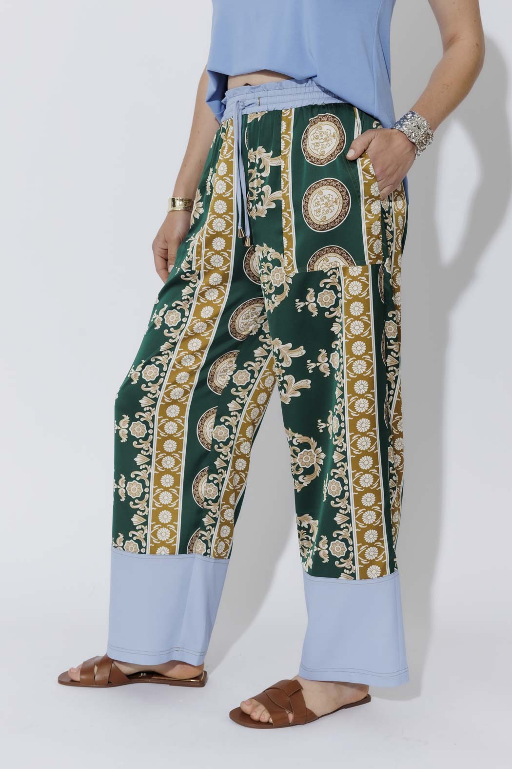 Green Contrast Pant - Image 5
