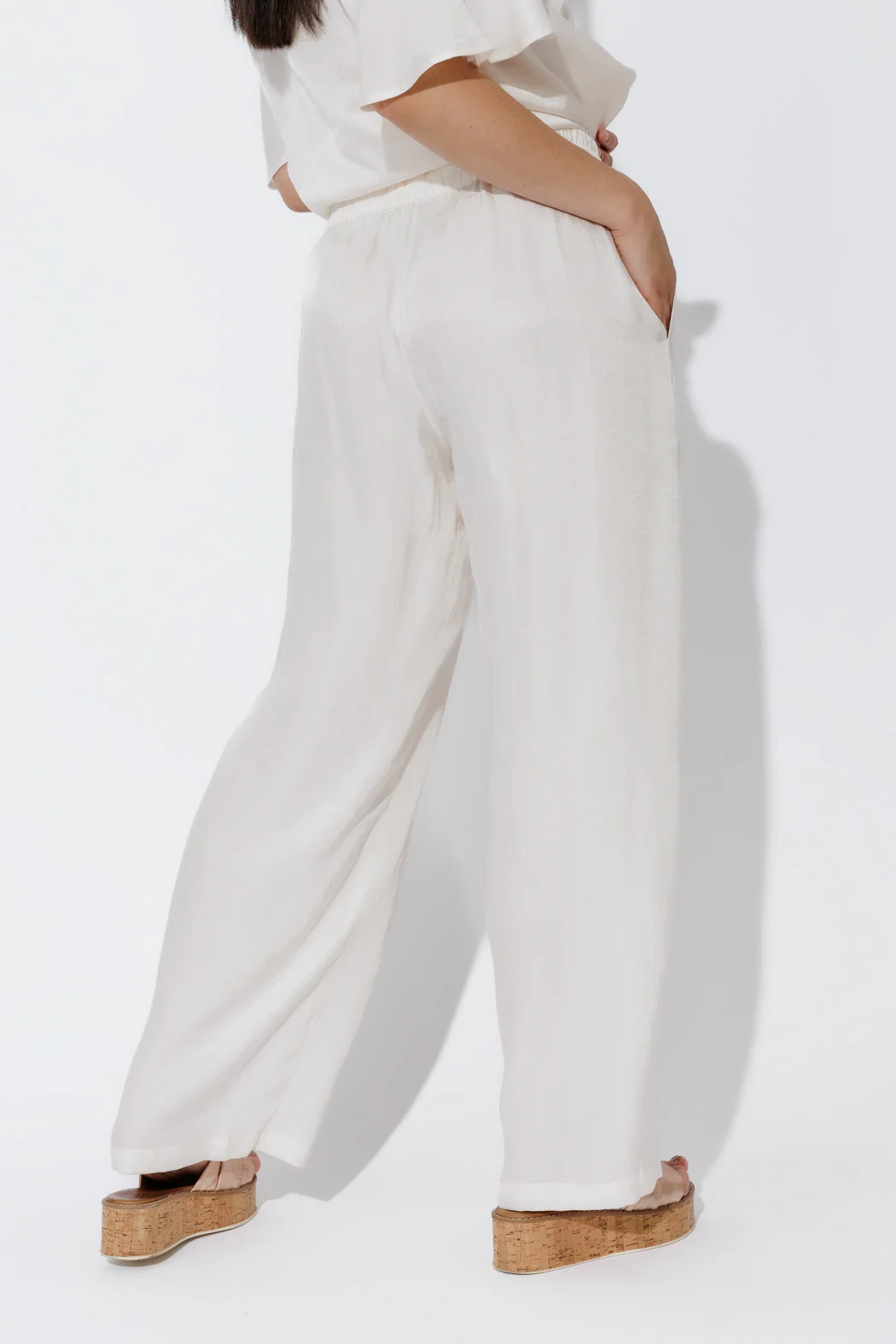Ivory Tencel/Linen Pant - Image 5