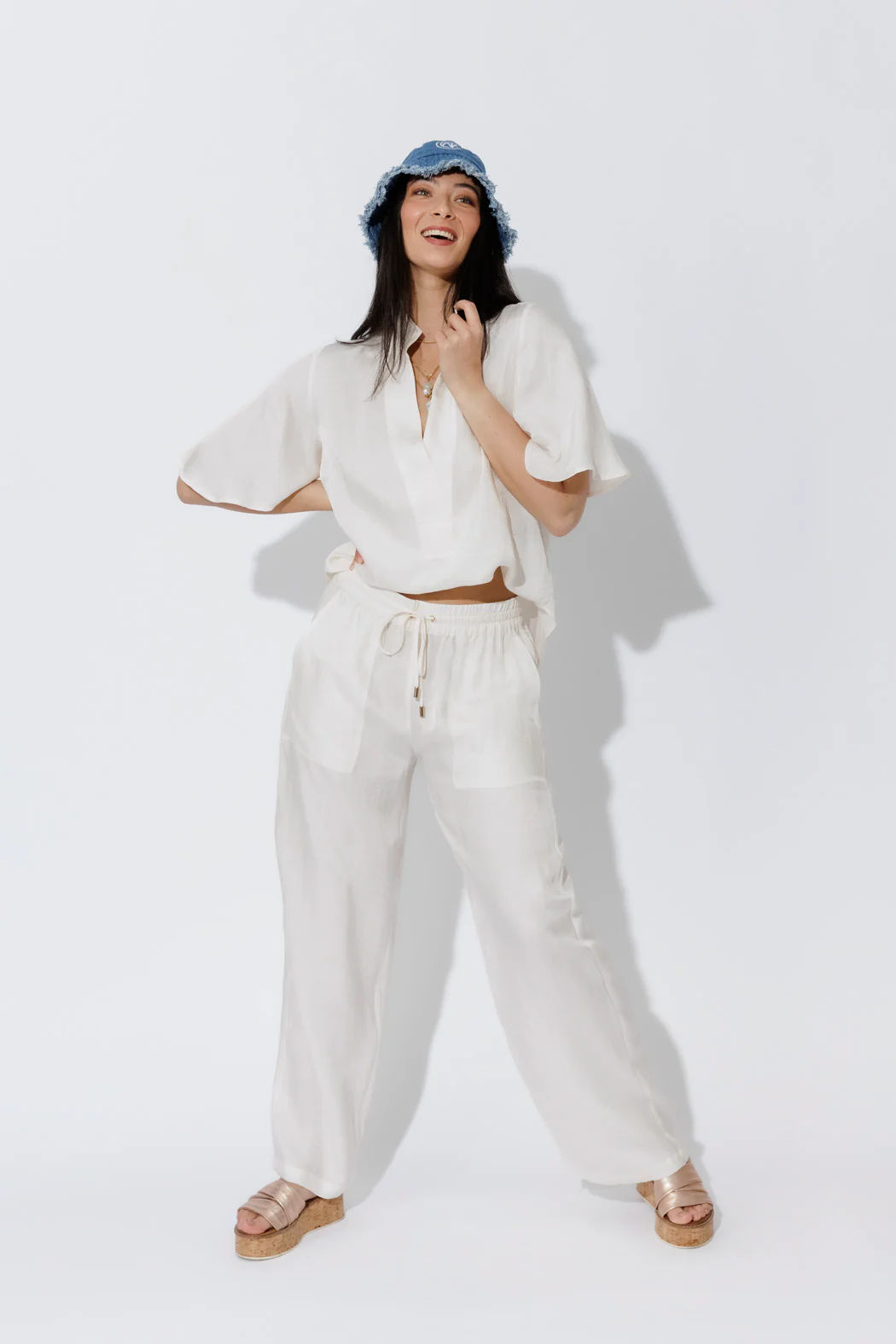 Ivory Tencel/Linen Pant - Image 6