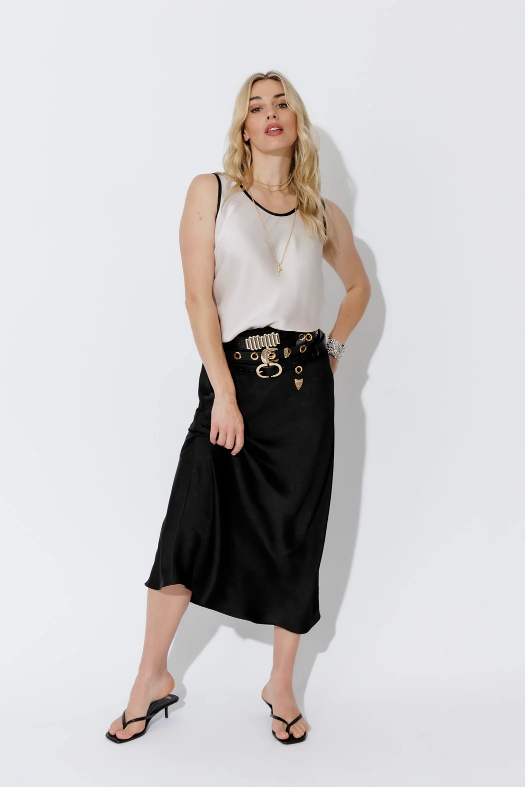 Ivory Trim Bias Cami - Image 3