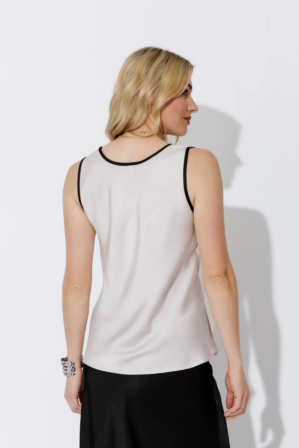 Ivory Trim Bias Cami - Image 6